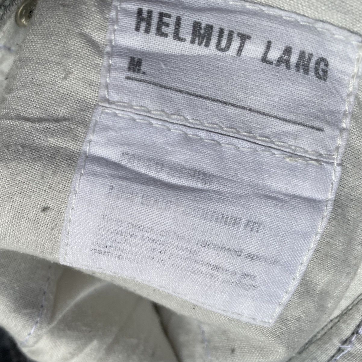 Helmut Lang Archive Embroidered Grey Fade Denim Low Waist Contour fFt Size US 33 - 6 Thumbnail
