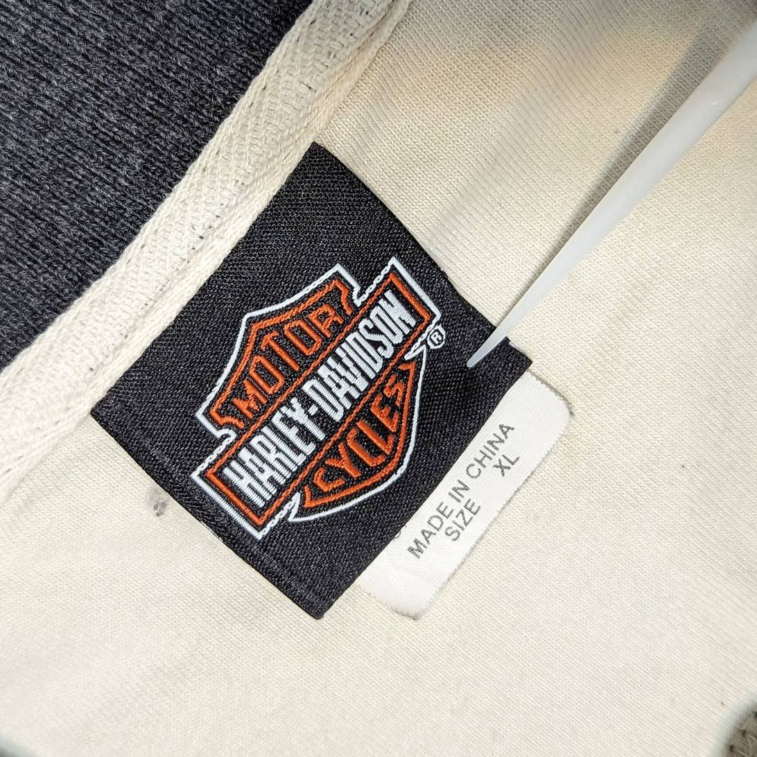 Harley Davidson Y2K Harley Davidson Long Sleeve Logo Henley Shirt Pullover Size US XL / EU 56 / 4 - 4 Thumbnail