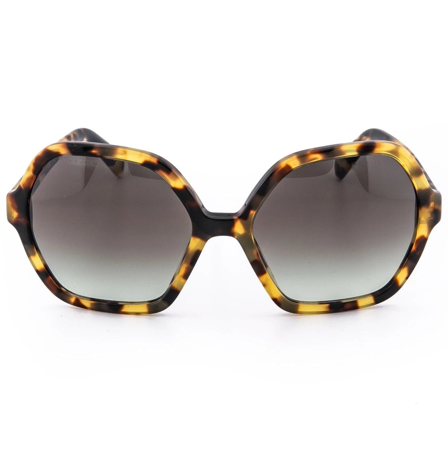 Prada PRADA SOFT POP 06S Geometric Sunglasses Brown Havana SPR06S Size ONE SIZE - 4 Thumbnail