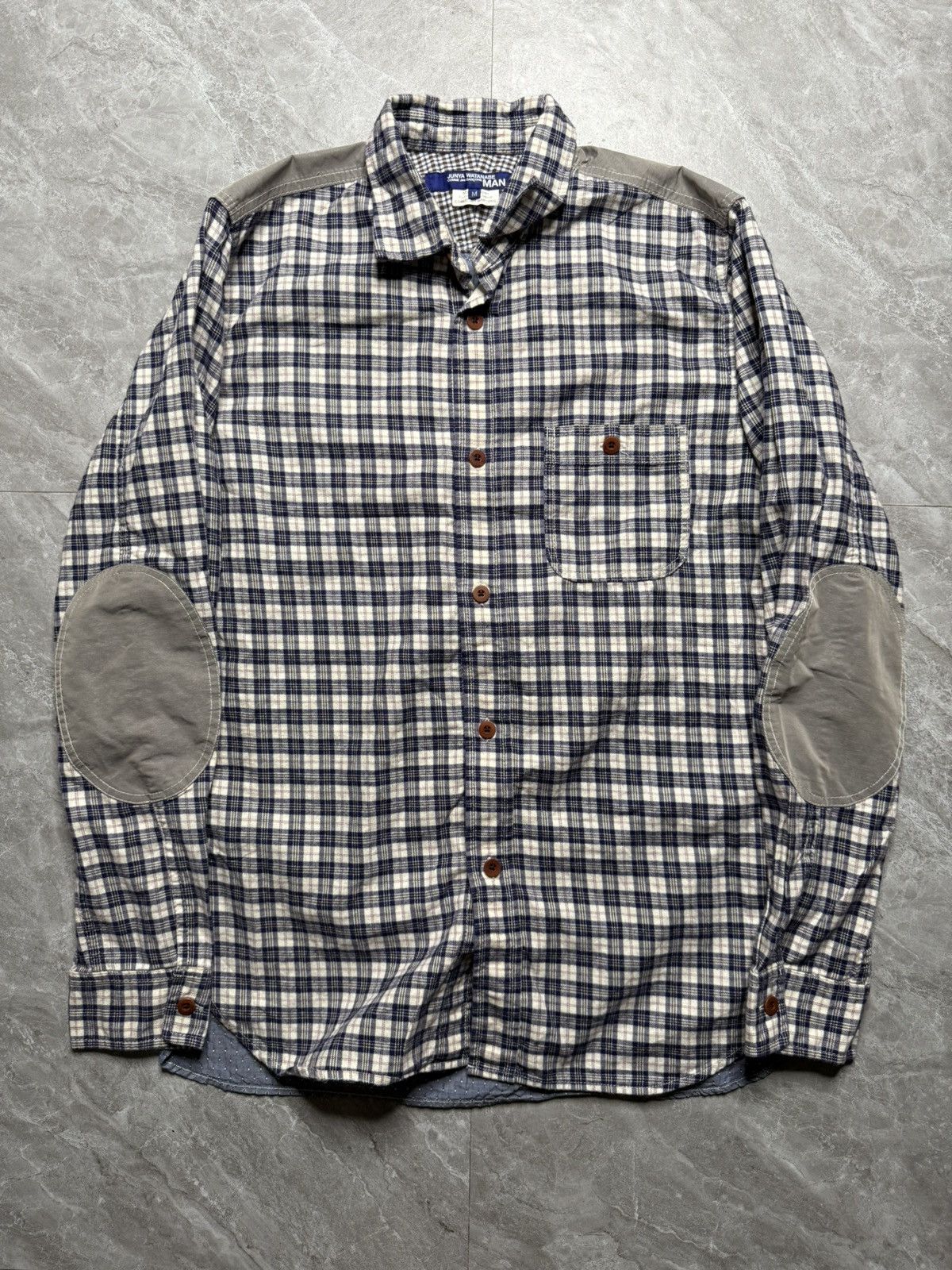 Junya Watanabe Junya Watanabe Plaid Elbow Patch Shirt Size US M / EU 48-50 / 2 - 1 Thumbnail