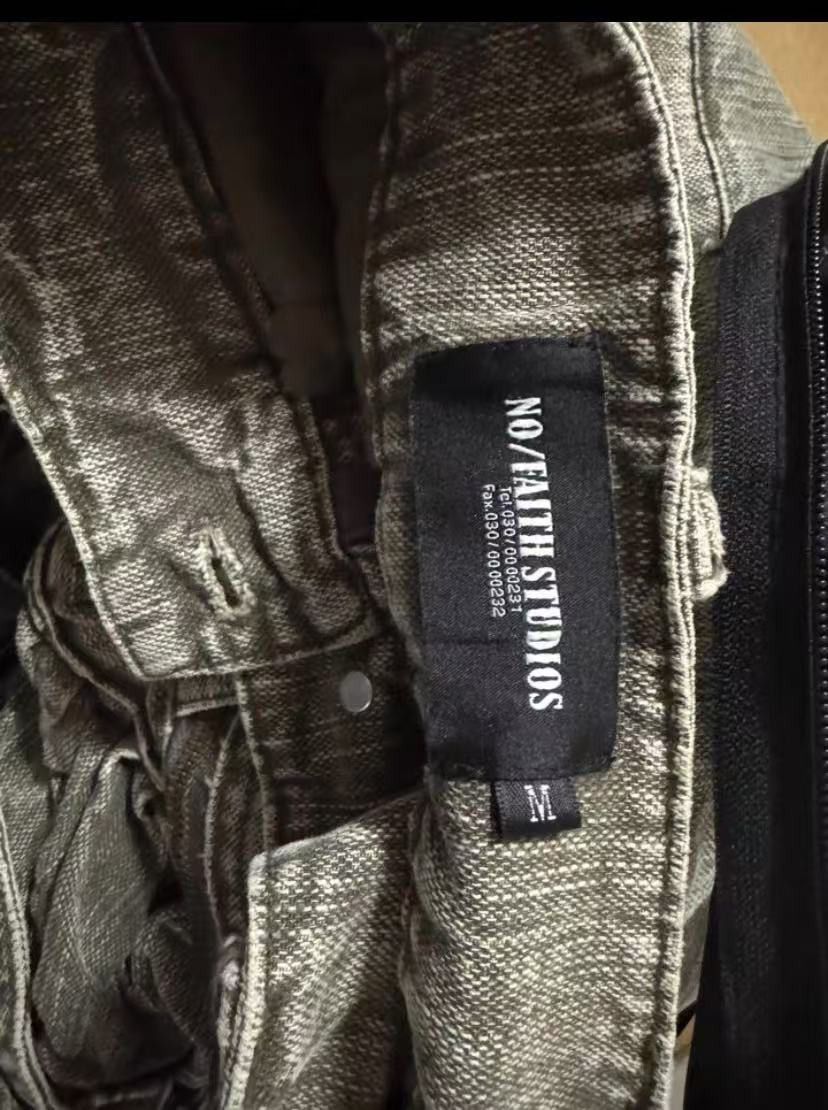 No Faith Studios GREEN CARGO WAVE PANTS | Grailed