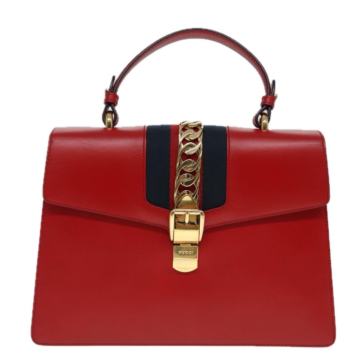 Gucci Sylvie Navy Leather Handbag (Pre-Owned) Size ONE SIZE - 1 Thumbnail