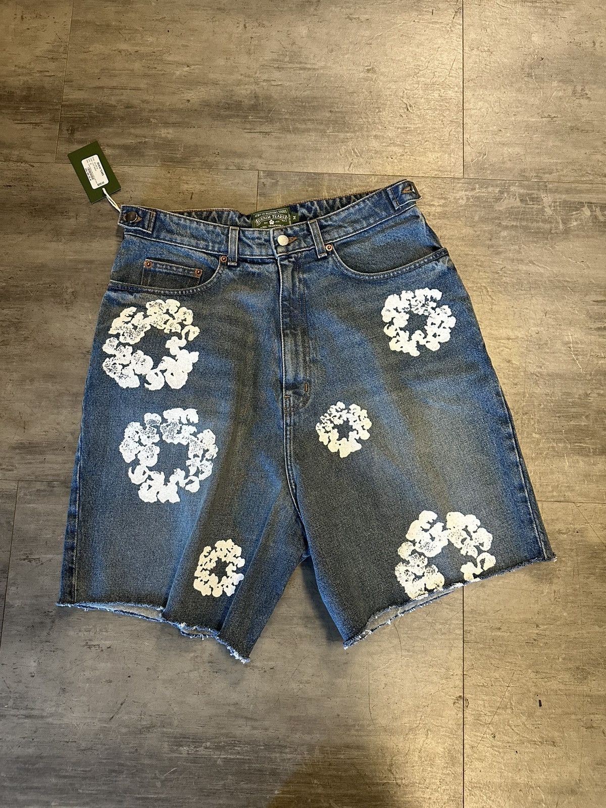 image of Denim Tears Shorts New Medium in Blue, Men's (Size 35)