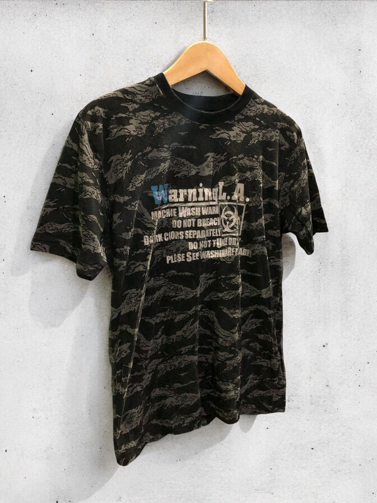 Japanese Brand Street Gear WARNING Biohazard Mesh Tribal Layered T-Shirt Size US L / EU 52-54 / 3 - 2 Thumbnail