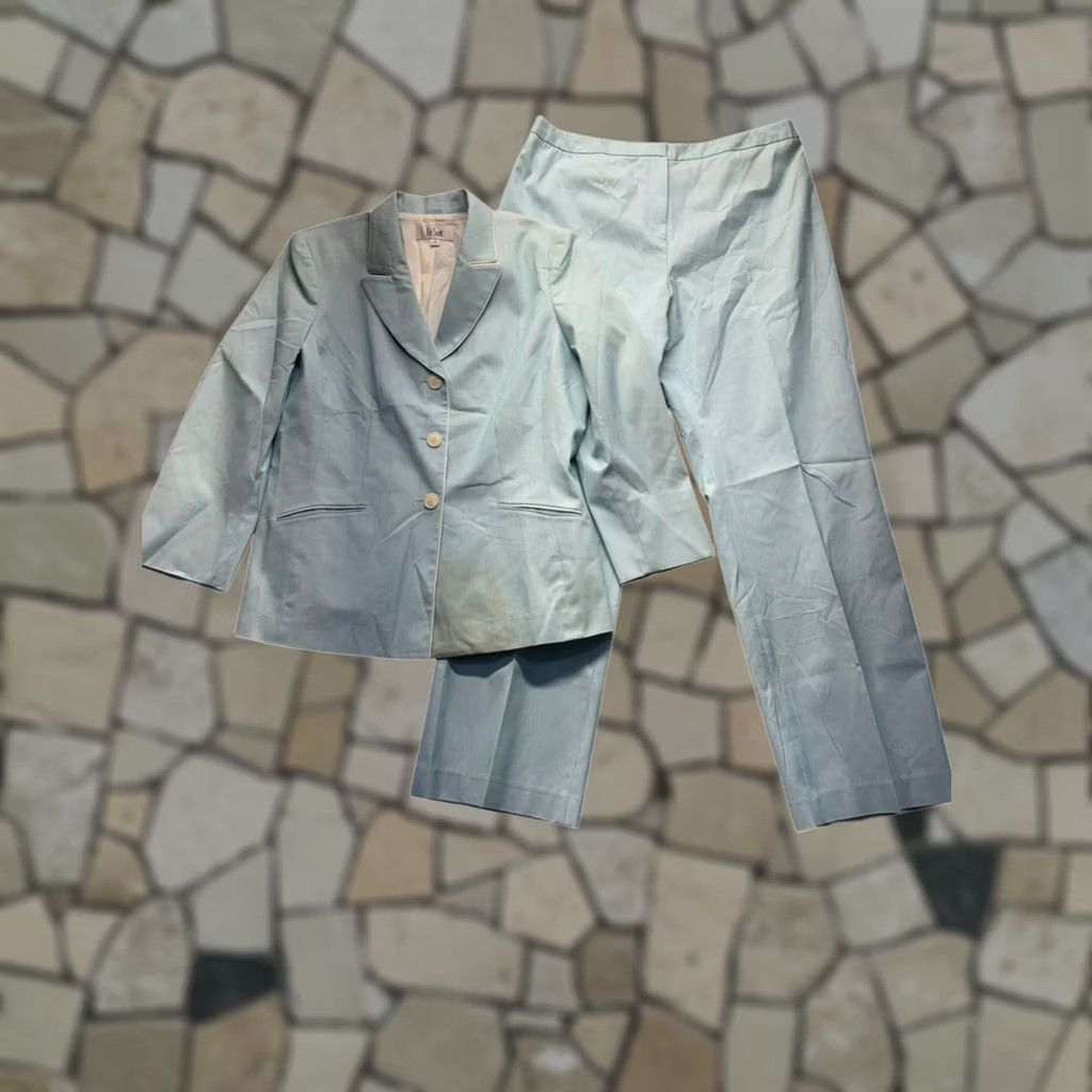 Vintage VINTAGE Le Suit 2 Piece Suit Set Women’s 14 Blue Pant Suit Womens Mens? (Oops) Size XL / US 12-14 / IT 48-50 - 1 Thumbnail