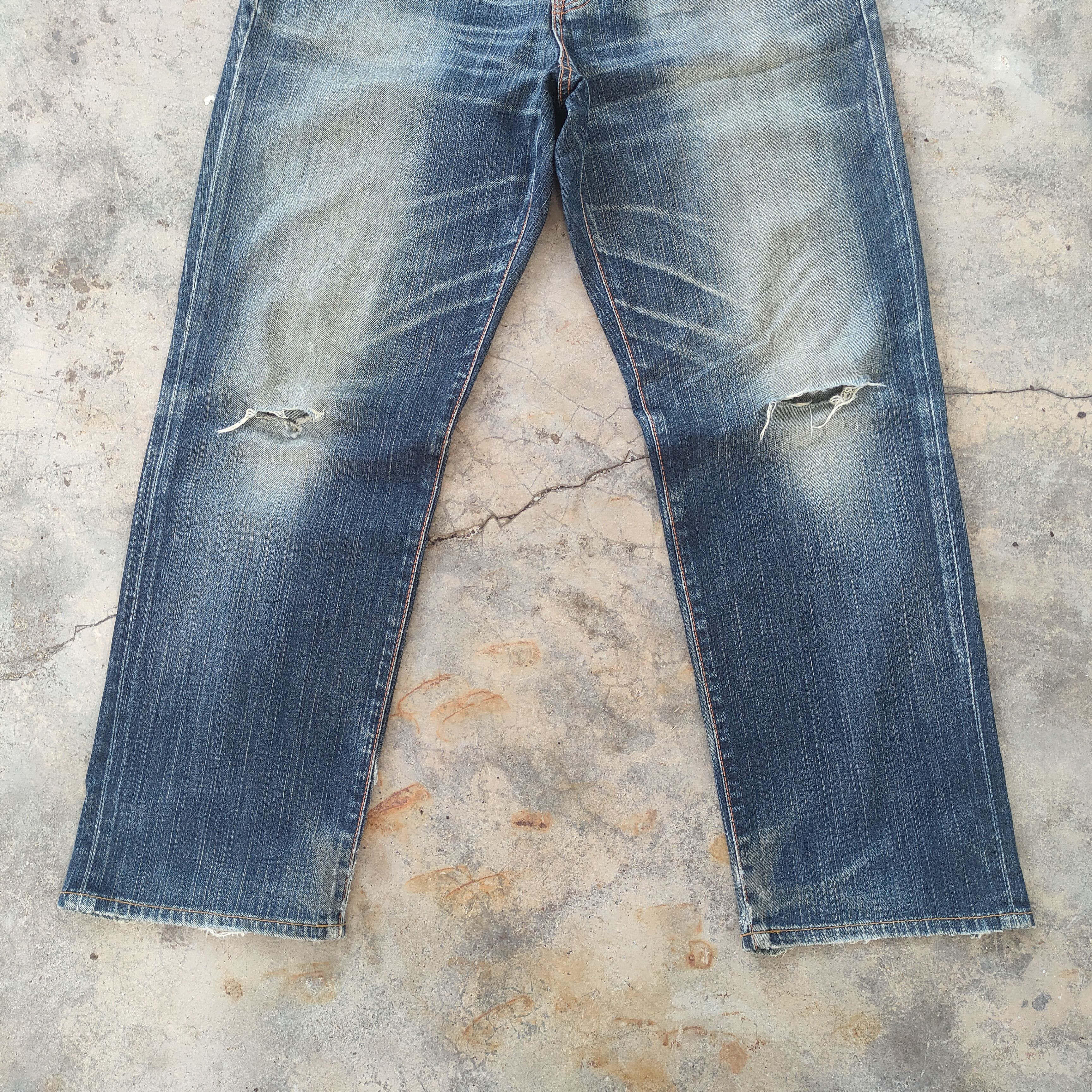 Edwin W36 VINTAGE EDWIN FADED DISTRESSED JEANS DENIM PANTS Size US 36 / EU 52 - 4 Thumbnail