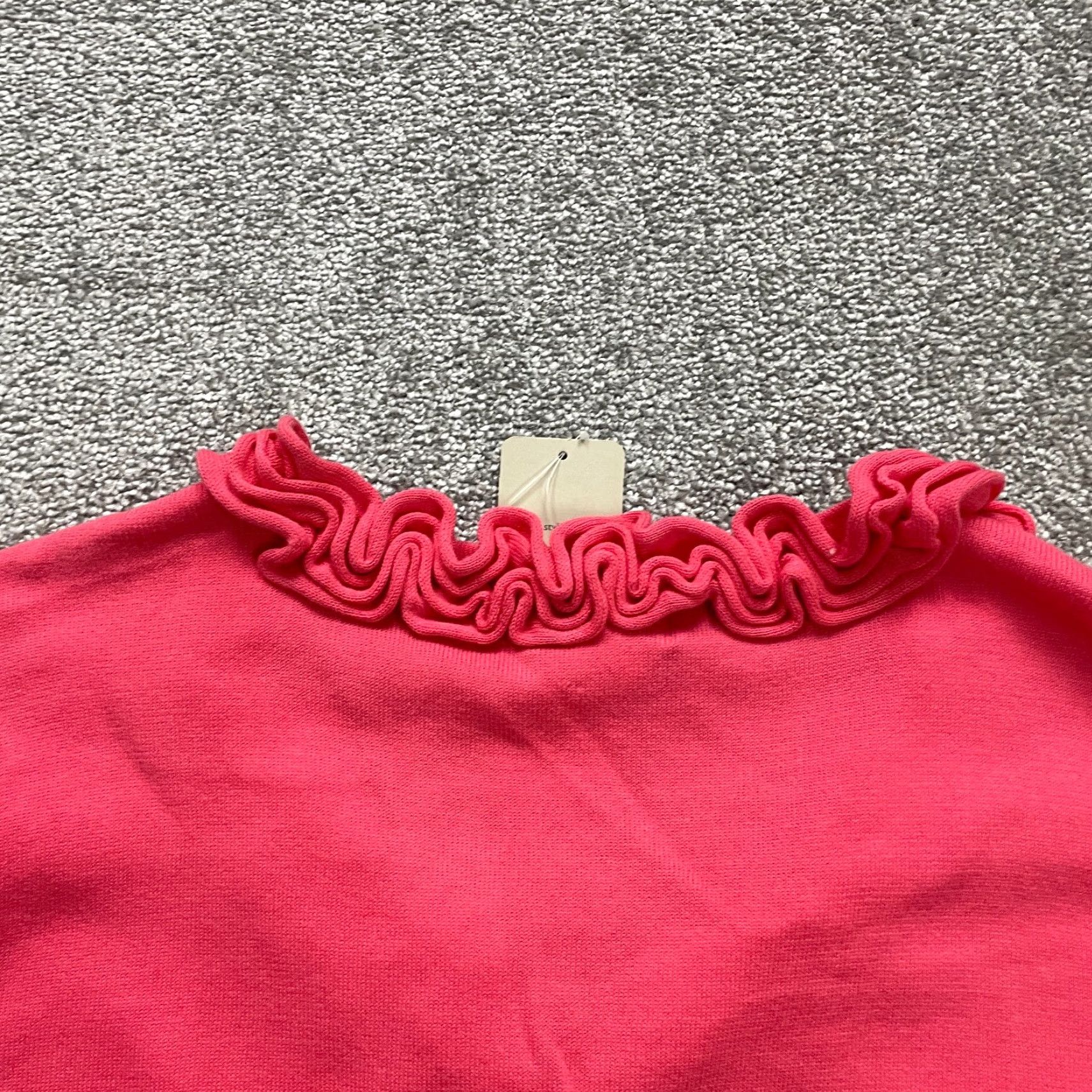 Pinko Normadic Traders Cardigan Sweater Women Large Pink Knit Button Down Round Neck Long Sleeve Cotton Lightweight Breathable Regular Fit Size L / US 10 / IT 46 - 5 Thumbnail