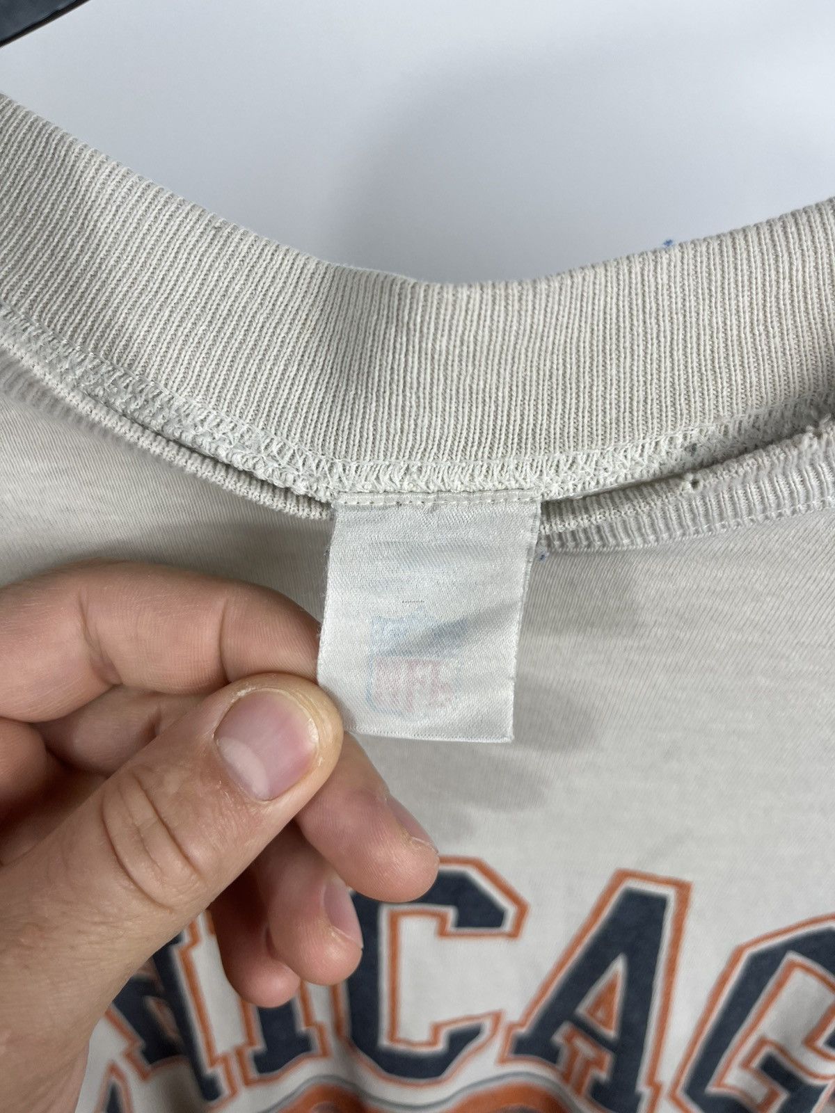 NFL Vintage 1990 Chicago Bears Distressed Football Shirt Size US M / EU 48-50 / 2 - 7 Thumbnail