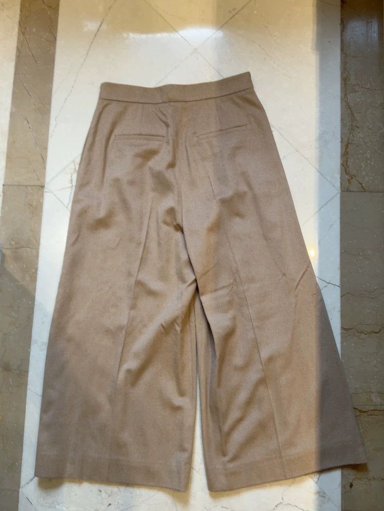 Max Mara Max Mara Classic Camel Wide Leg Pants Size 31" - 2 Thumbnail