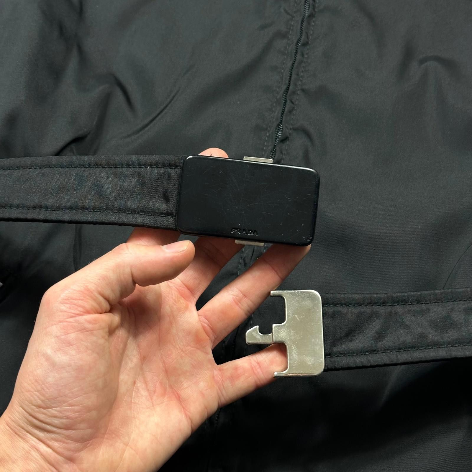 Prada Prada 90’s Quilted Nylon Belt Parka Jacket - UK10 Size M / US 6-8 / IT 42-44 - 7 Thumbnail