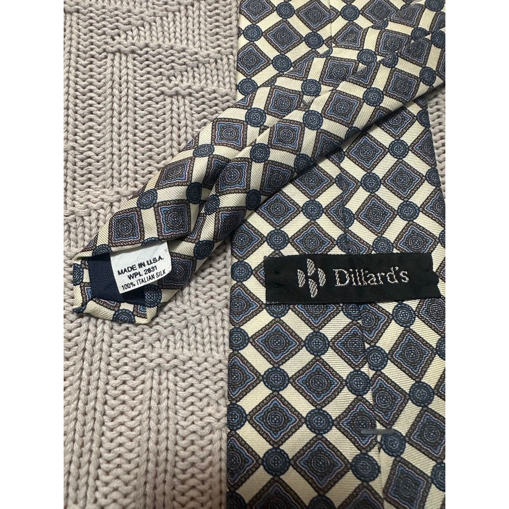 Dillard's Vintage 90s Dillards Italian silk tie Size ONE SIZE - 2 Thumbnail