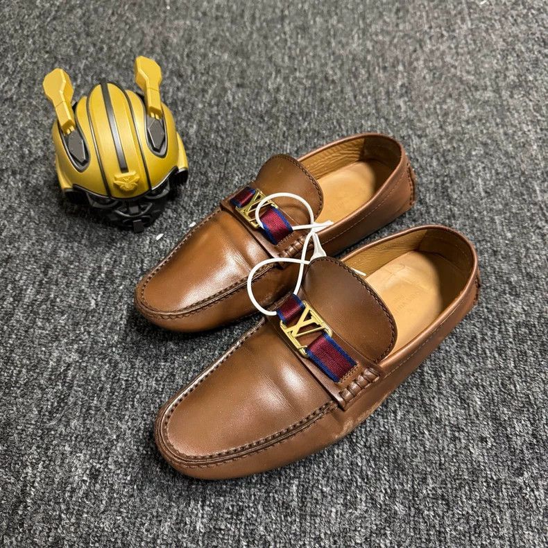 Louis Vuitton Louis Vuitton Brown Leather Driving Loafers - dmc Size US 7.5 / EU 40-41 - 1 Thumbnail