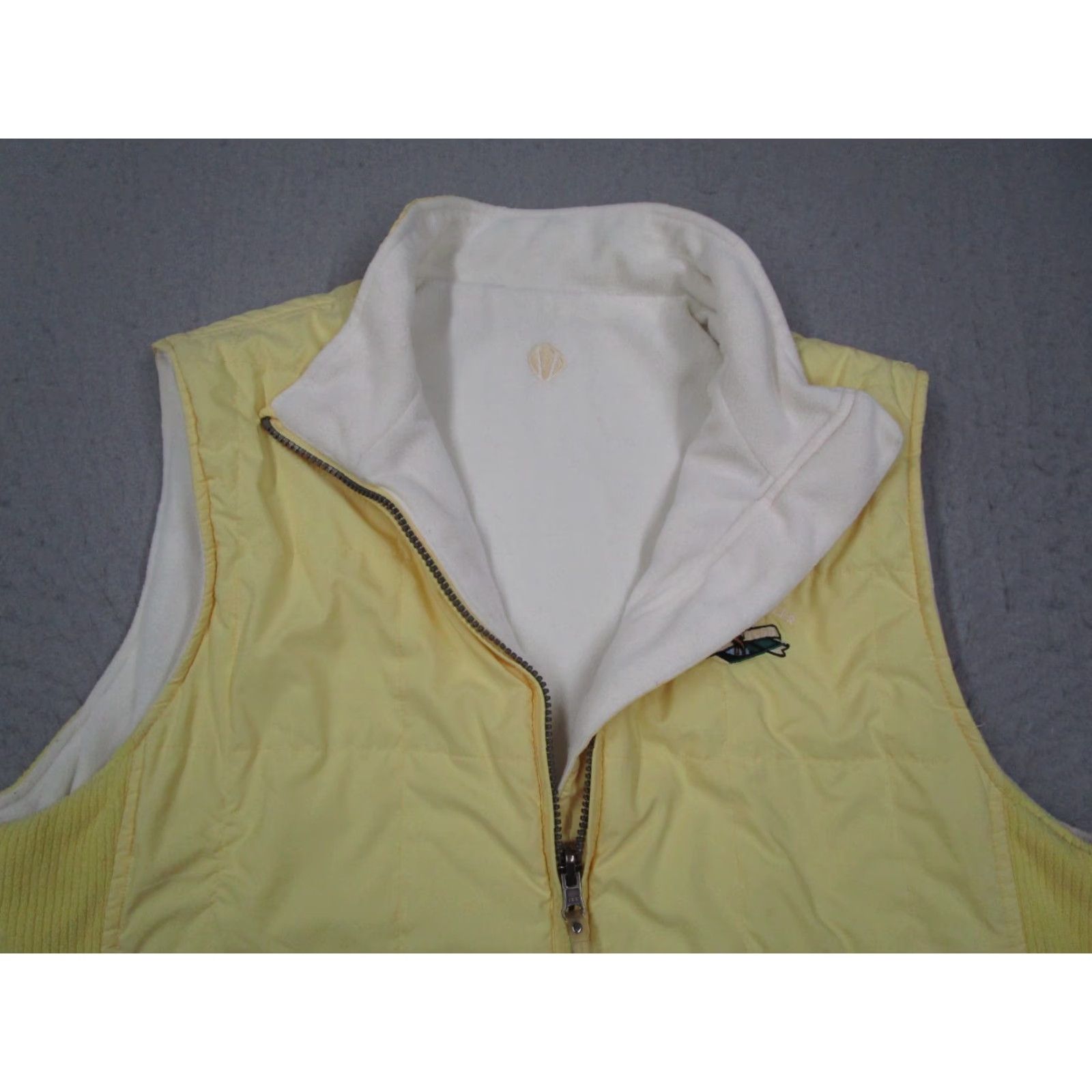 Whistles VINTAGE Sunice Vest Women XL Yellow Reversible Full Zip Puffer Jacket 90s Outdoor Whistler Golf Club Embroidered Womens XL Size XL / US 12-14 / IT 48-50 - 3 Thumbnail