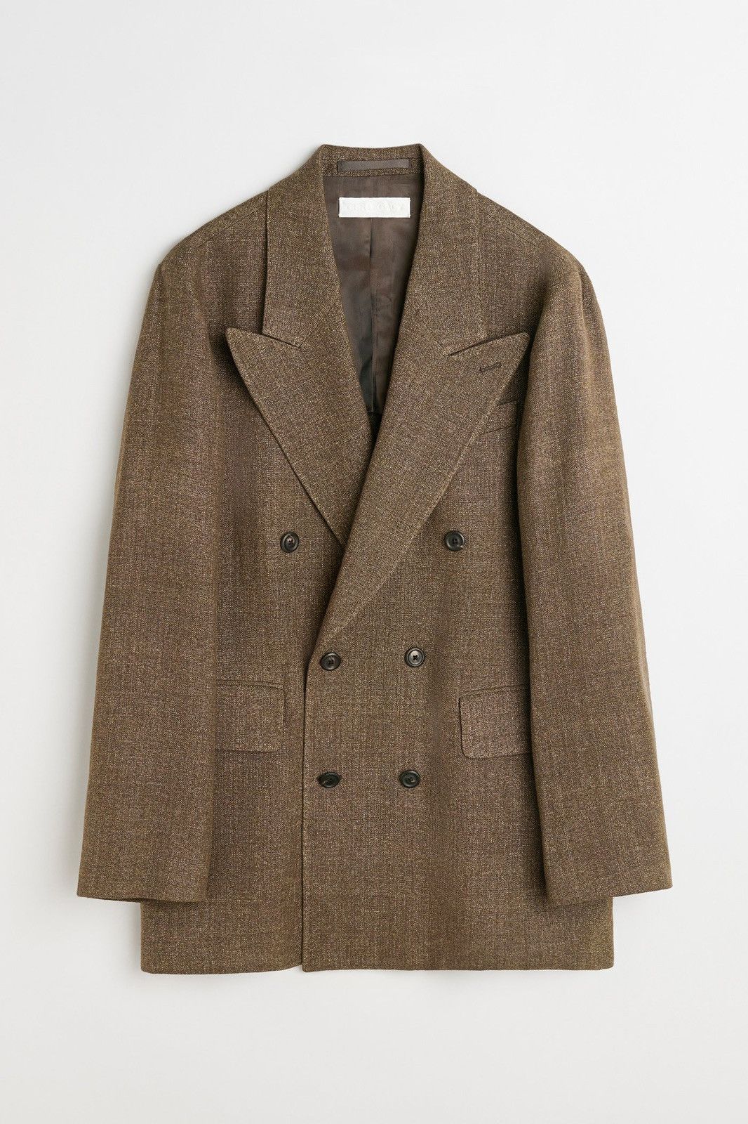 Our Legacy Our Legacy Sharp DB Blazer - Tobacco Delave Linen Size 50R - 2 Thumbnail