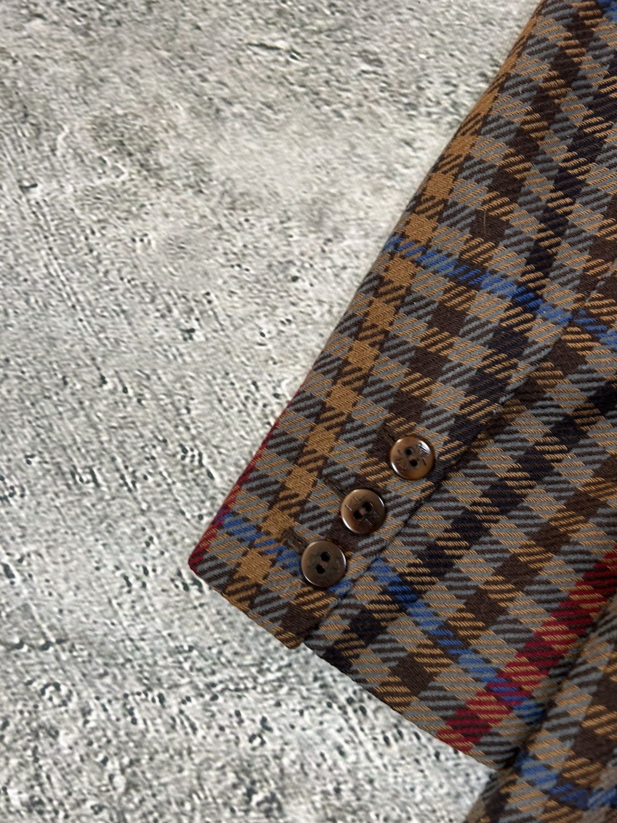 Karl Lagerfeld Karl Lagerfeld blazer vintage wool brown checkered Size 48R - 8 Thumbnail