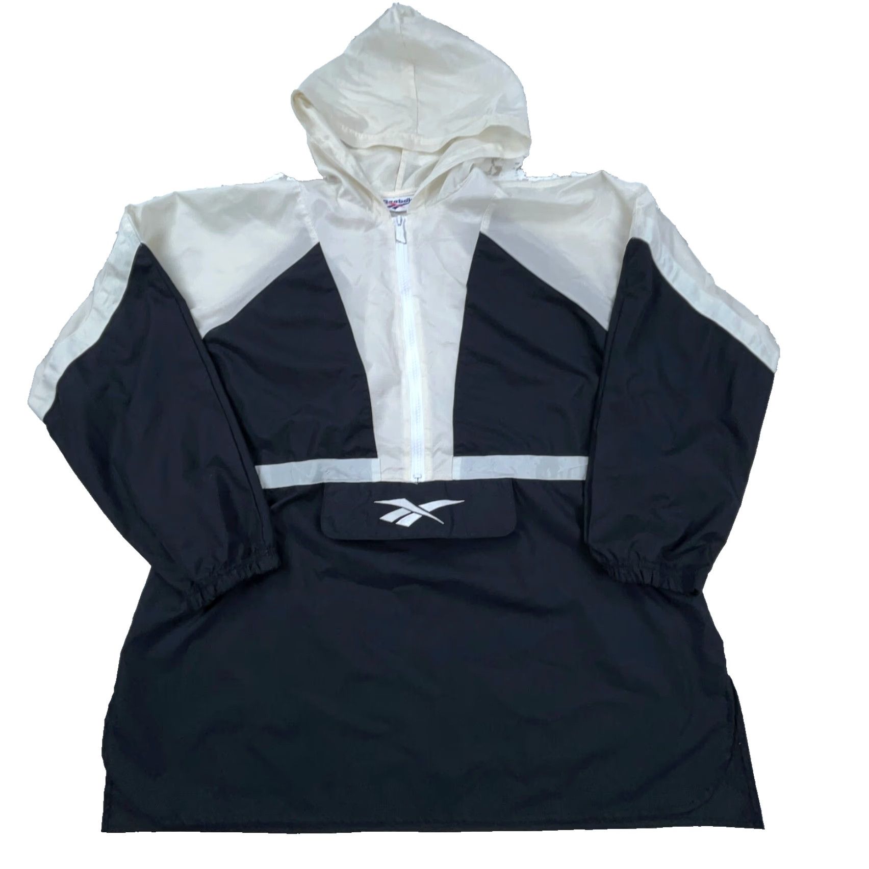 Reebok VINTAGE Reebok Jacket Men M Black Windbreaker Track Anorak 90s Logo Zipper Pockets Full Zip Size US M / EU 48-50 / 2 - 2 Thumbnail