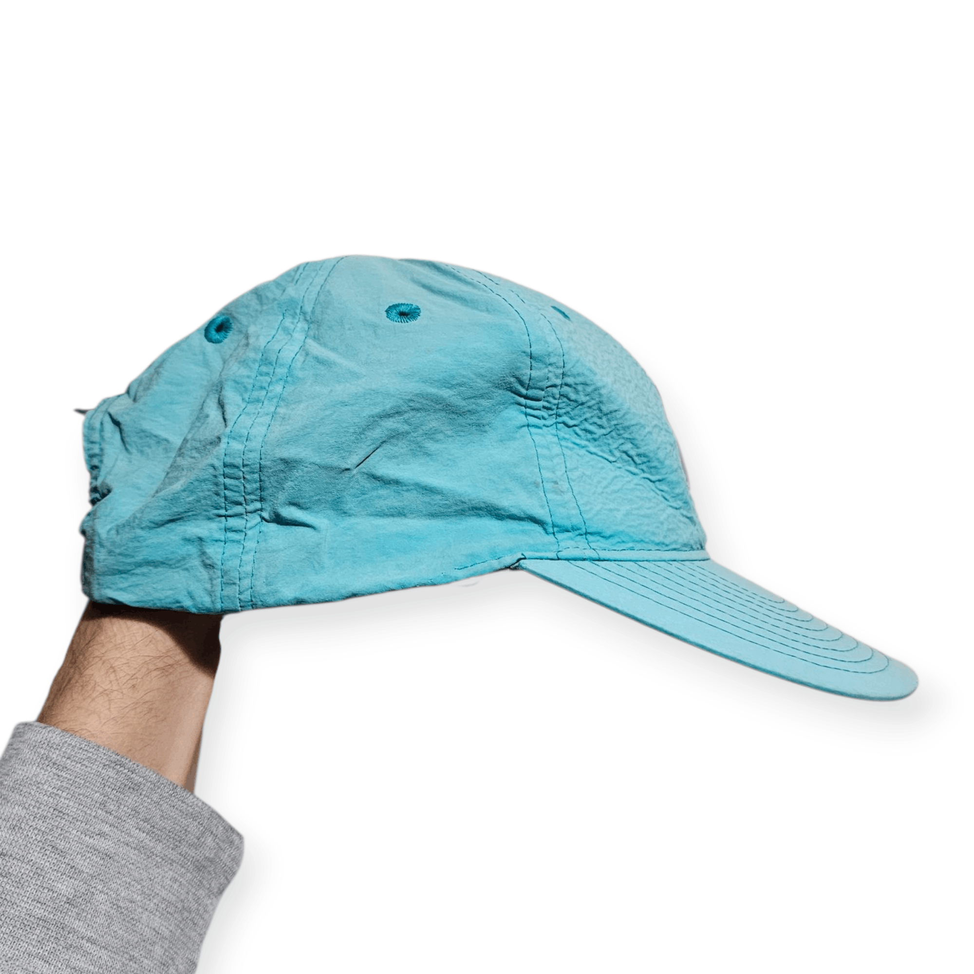 Nike Nike 80's Nylon Baby Blue Hat Size ONE SIZE - 3 Thumbnail