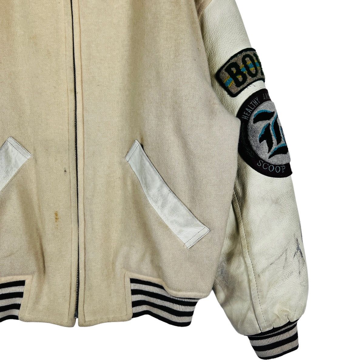 Japanese Brand 🔥 VINTAGE SCOOP BOY VARSITY BOMBER JACKET Size US M / EU 48-50 / 2 - 6 Thumbnail