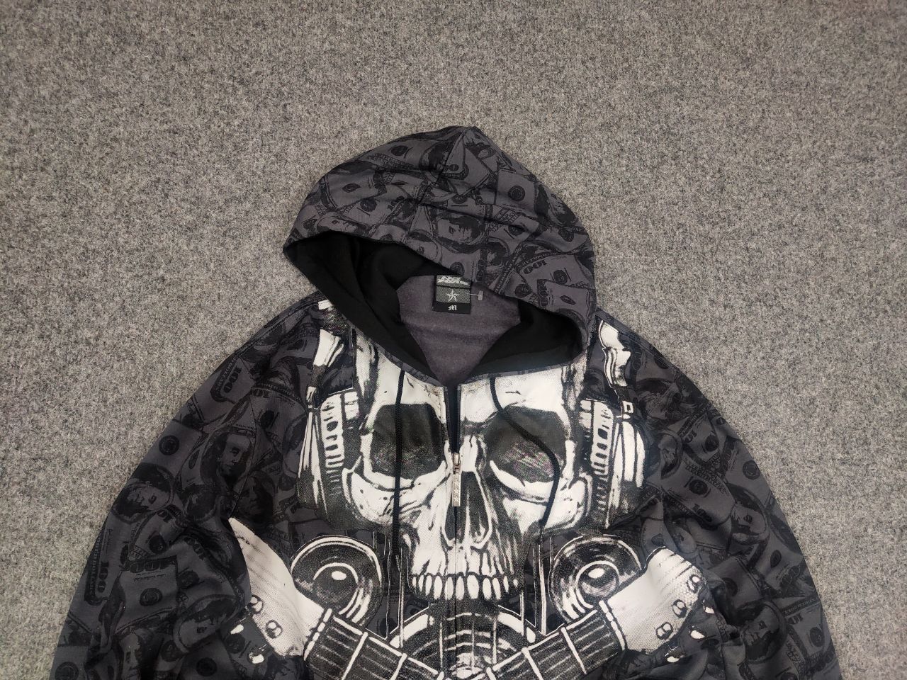 If Six Was Nine Vintage No Fear Skulls Zip Hoodie Y2K if six was nine Style Size US M / EU 48-50 / 2 - 4 Thumbnail