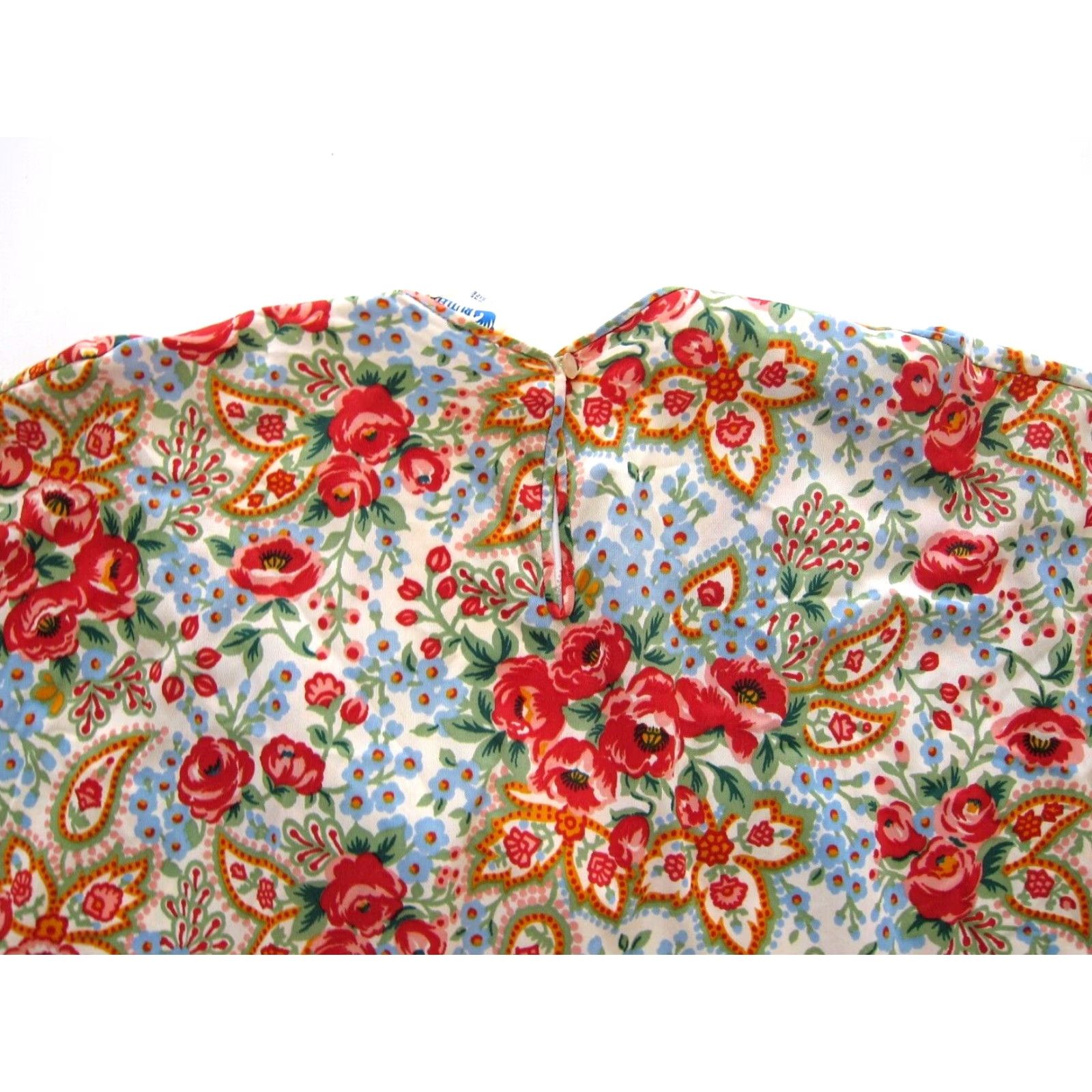 Vintage VINTAGE Rutledge Kaftan Maxi Muumuu Dress L-XL Pink Blue Green Floral V-Neck Short Sleeve Pullover Polyester Dress Rutledge Women Size L / US 10 / IT 46 - 5 Thumbnail