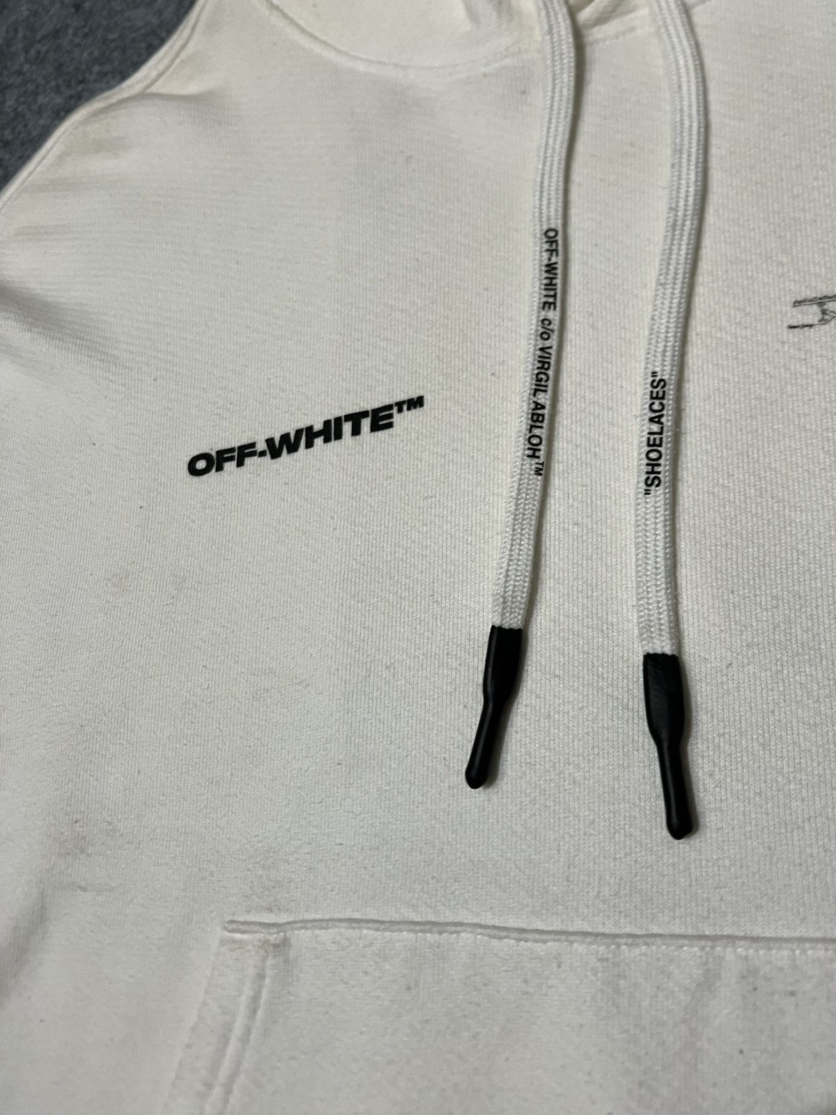 Off-White Hoodie Fleece Man Off-White Split Arrows white Size US XXS / EU 40 - 6 Thumbnail