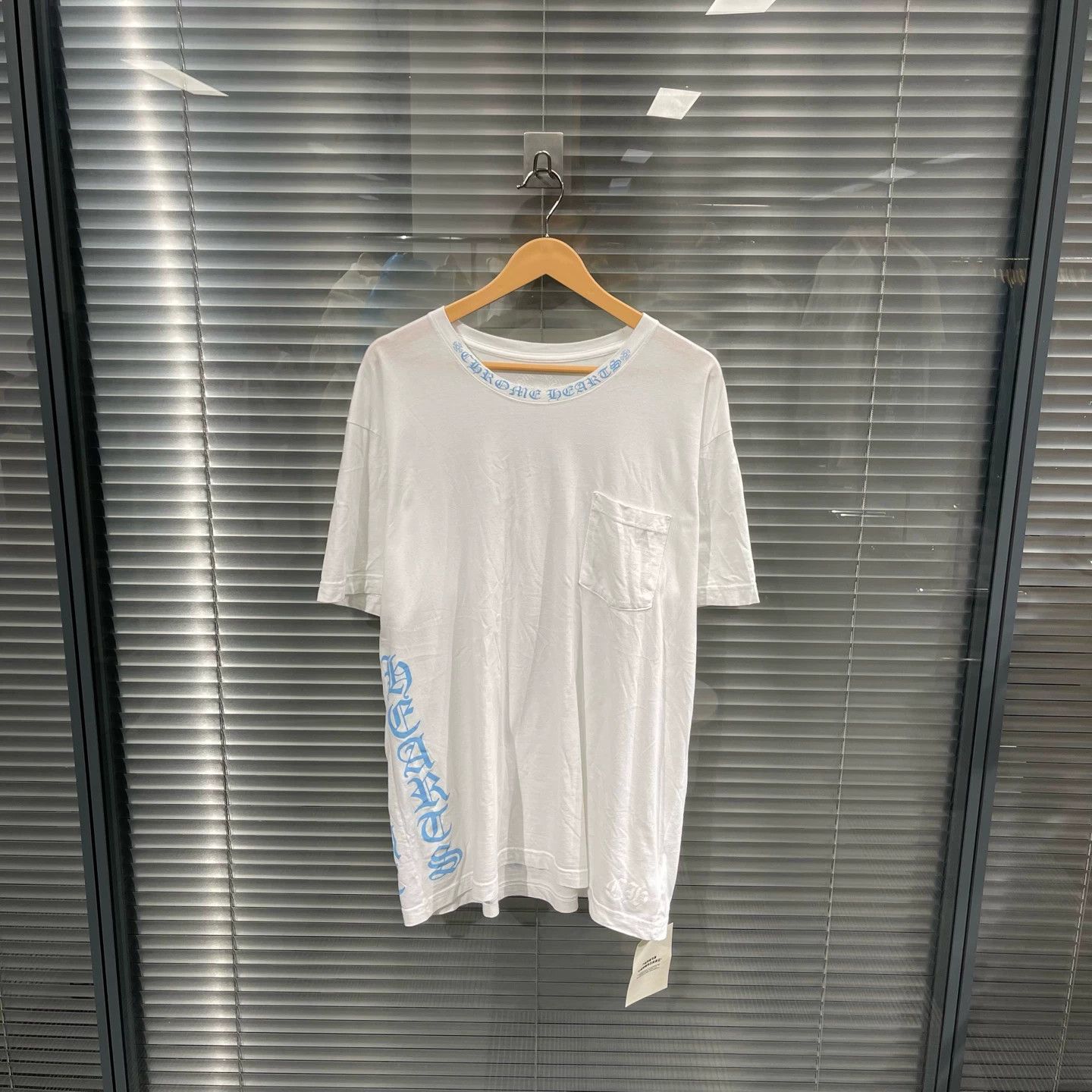 Chrome Hearts Chrome Hearts White XL SS Side Blue Sanskrit 99 New Size US XL / EU 56 / 4 - 1 Thumbnail