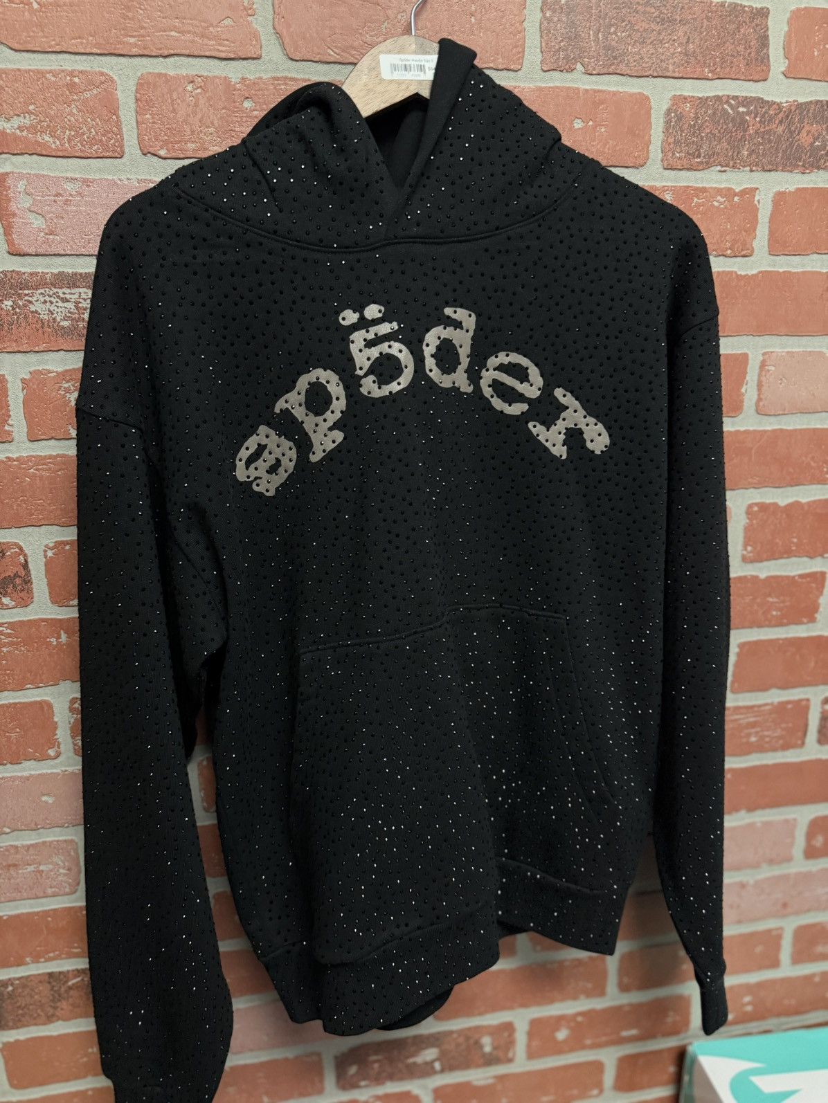 Sp5der Spider Crystals Stone Hoodie Black Size Small Rare Size US S / EU 44-46 / 1 - 3 Thumbnail