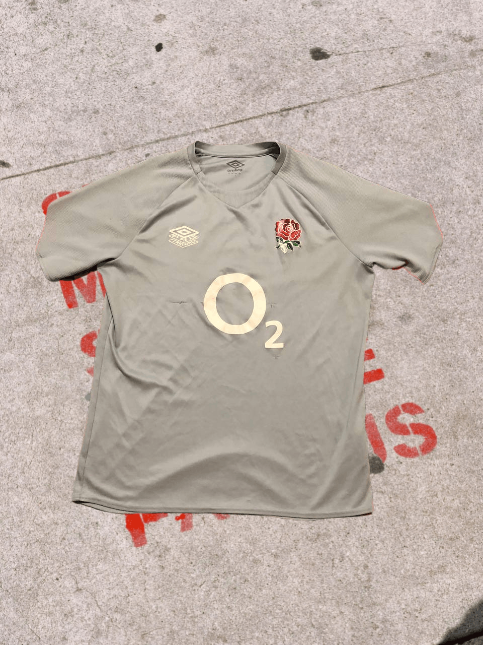 Umbro ENGLAND Rugby Training Shirt Umbro Grey Short Sleeve Large Size US L / EU 52-54 / 3 - 1 Thumbnail