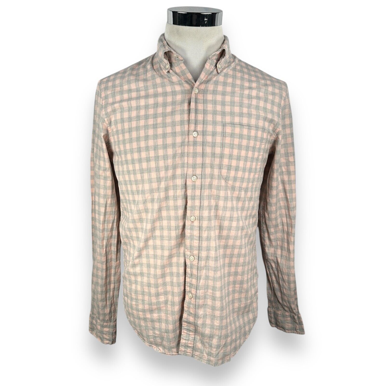 J.Crew J.Crew Shirt Men's Medium Pink Bluish Gray Plaid Button Down Size US M / EU 48-50 / 2 - 1 Thumbnail