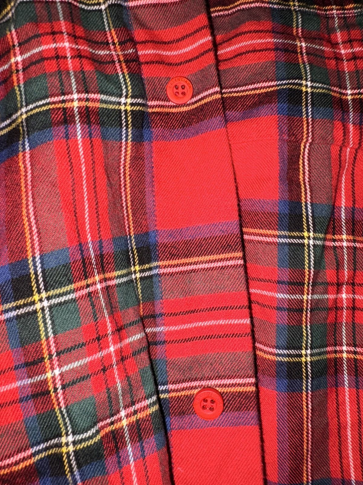 Balenciaga BALENCIAGA RED TARTAN HOODED SHIRT UNIFIT Size US XL / EU 56 / 4 - 7 Thumbnail