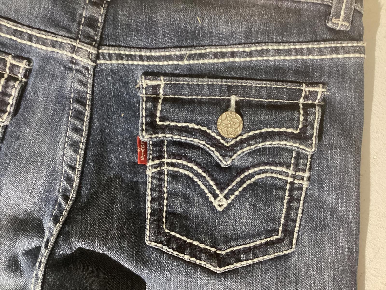 Levi's Stylish Girls Levi's Flare Jeans - Dark Wash Size 14 Size 24" / US 00 / IT 34 - 7 Thumbnail