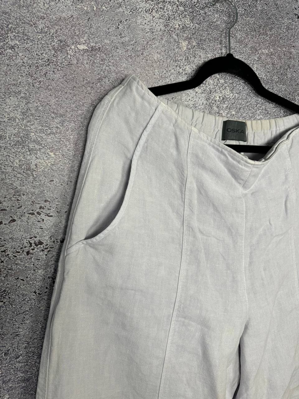 Japanese Brand × OSKA Vintage Japanese OSKA Linen Big Pants Buggy Style Size 32" / US 10 / IT 46 - 6 Thumbnail