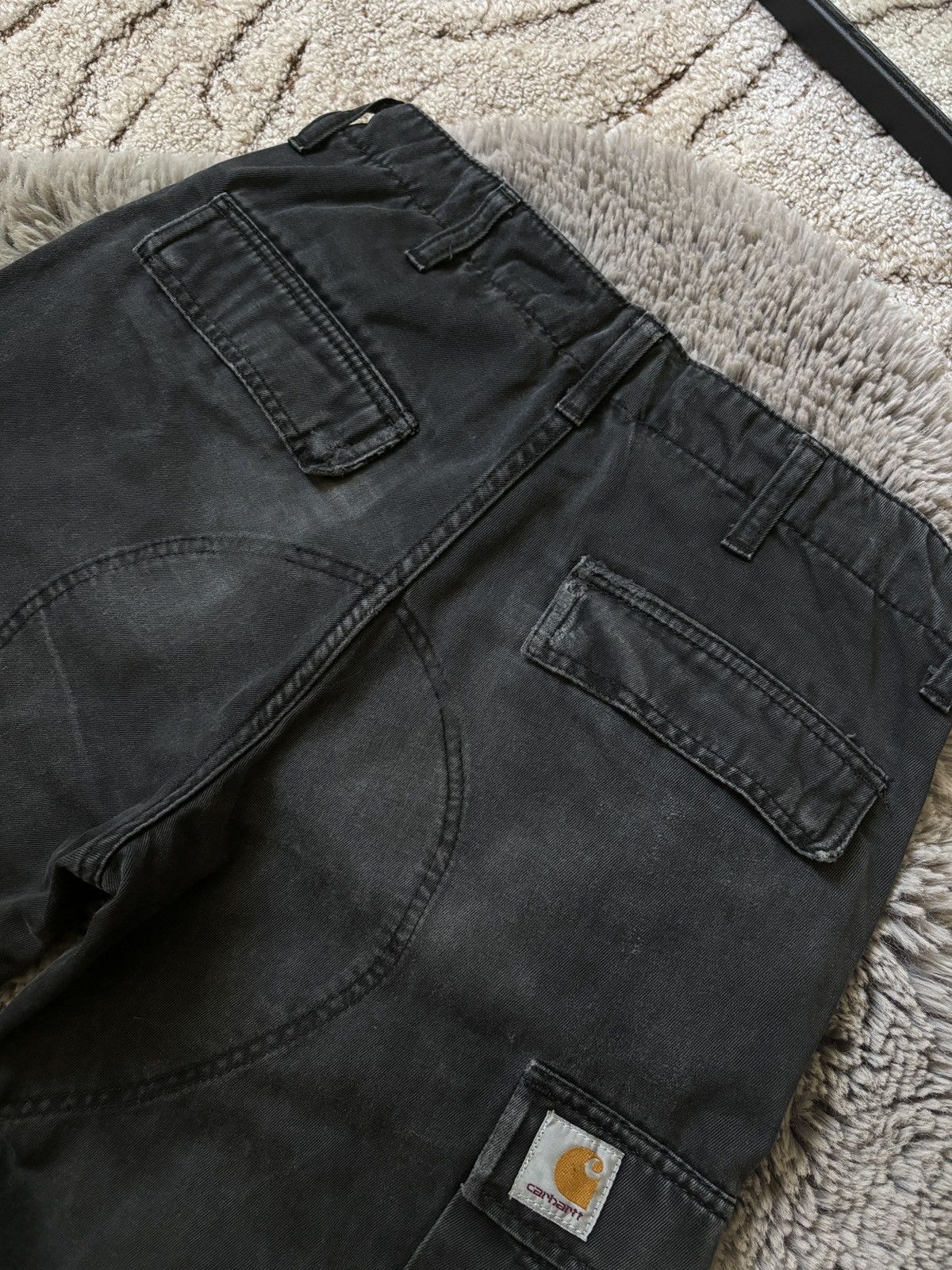 Carhartt × Vintage Carhartt WIP pants distressed / faded cargo black trousers Size US 30 / EU 46 - 8 Thumbnail