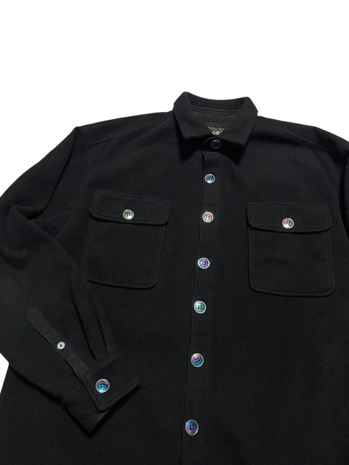 Bossi Sportswear BOSSI Sportswear M Black Fleece Button Down Shirt Jacket Size US M / EU 48-50 / 2 - 1 Thumbnail