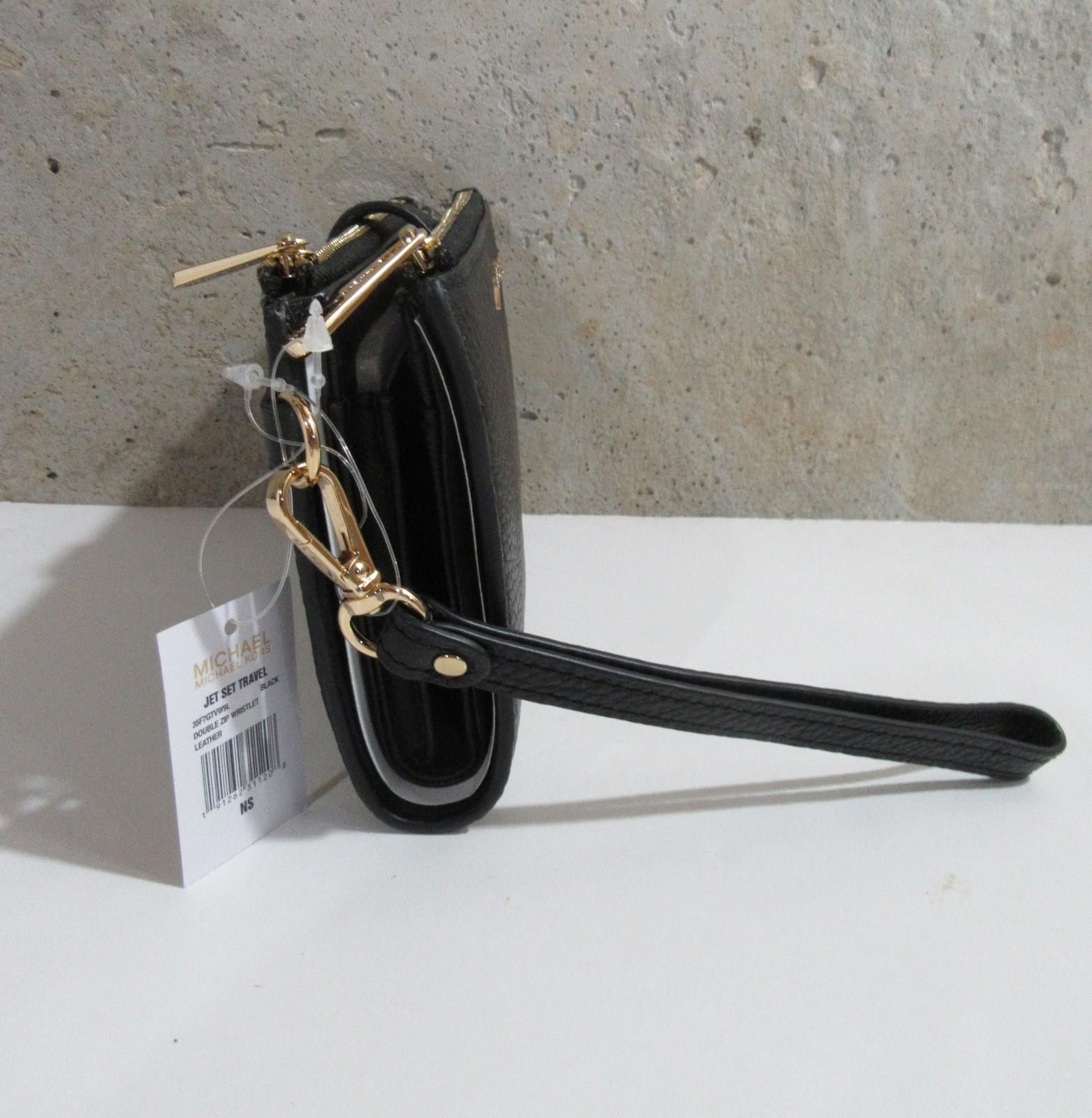 Michael Kors Michael Kors Jet Set Travel Double Zip Leather Wristlet Size ONE SIZE - 9 Thumbnail