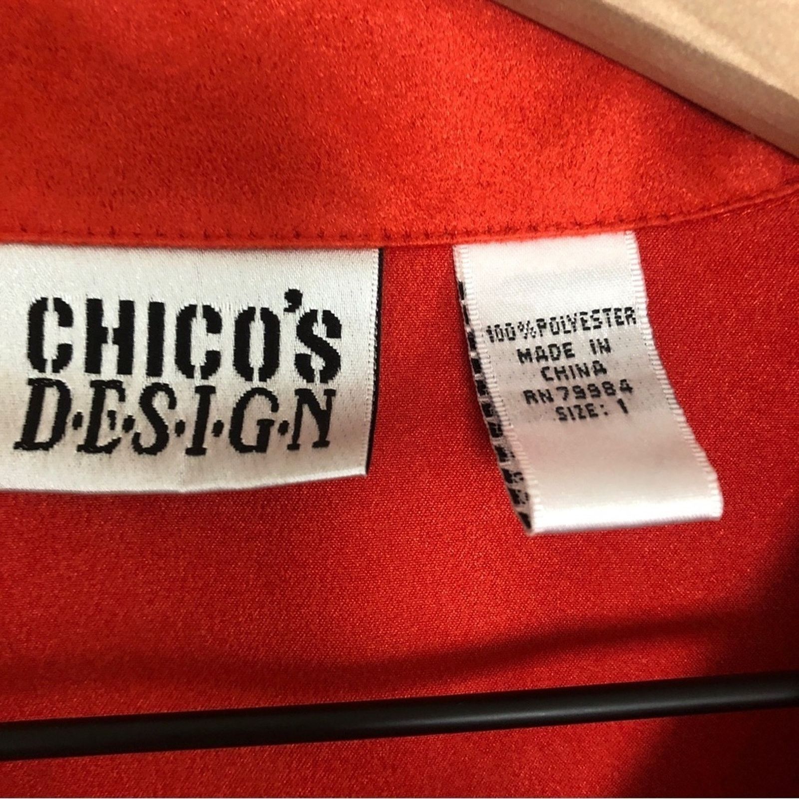 Chicos Chico's Red Butto Long Sleeve Western Shirt Shacket Jacket Size M / US 6-8 / IT 42-44 - 2 Thumbnail