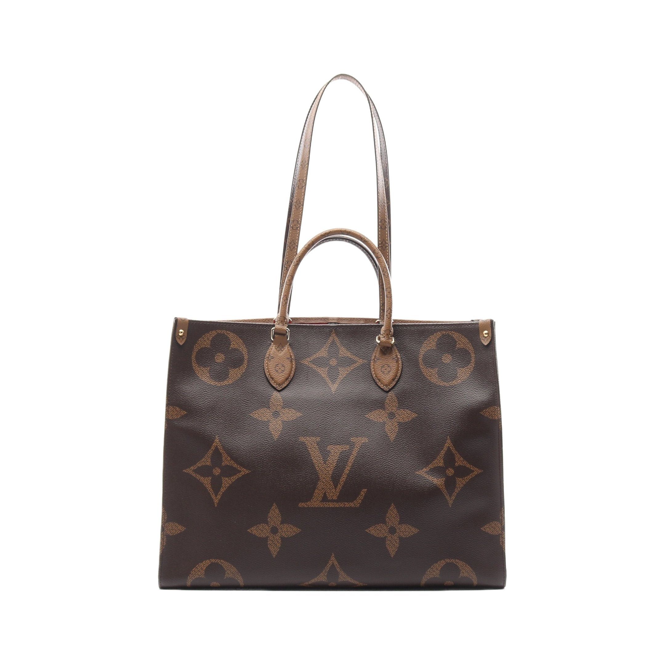 Louis Vuitton Louis Vuitton On-The-Go Gm Monogram Giant Reverse Shoulder Bag Tote Brown Beige Size ONE SIZE - 1 Thumbnail