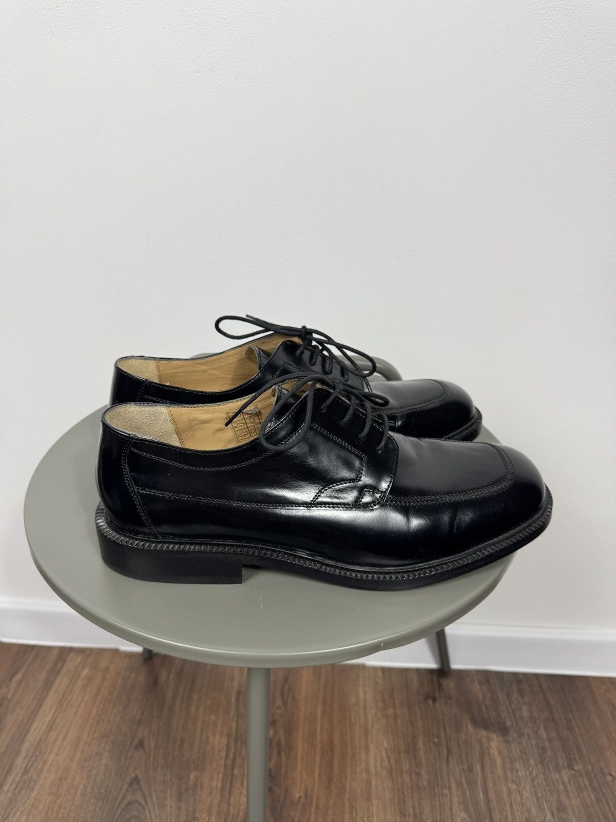Other Black Leather Derby Shoes Men’s US 11 Apron Toe Classic Size US 11 / EU 44 - 3 Thumbnail