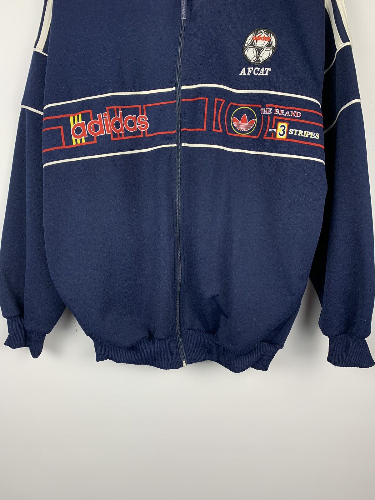 Adidas Adidas Afcat Vintage Retro Track Jacket 3-Stripes Size M Size US M / EU 48-50 / 2 - 3 Thumbnail