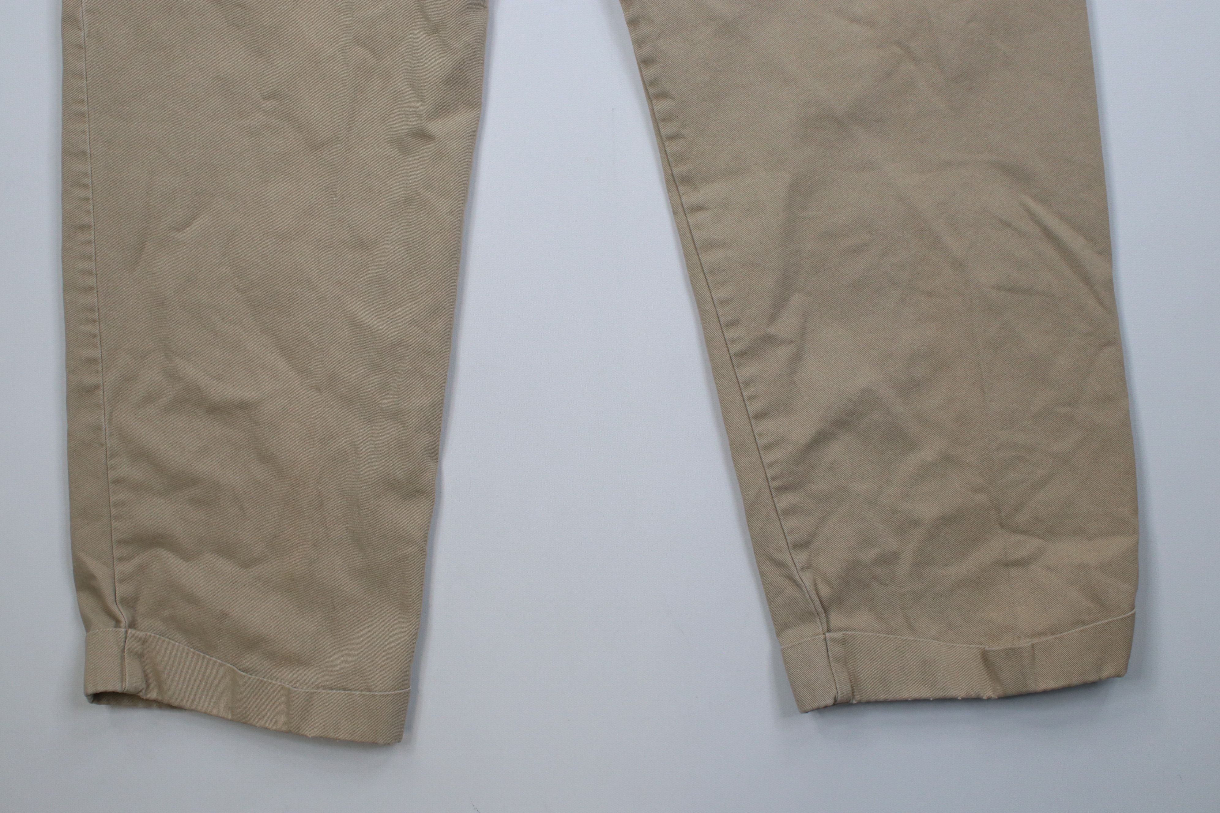 Polo Ralph Lauren Vintage 90s Ralph Lauren Cuffed Chino Pants Trousers Khaki Size US 34 / EU 50 - 13 Thumbnail