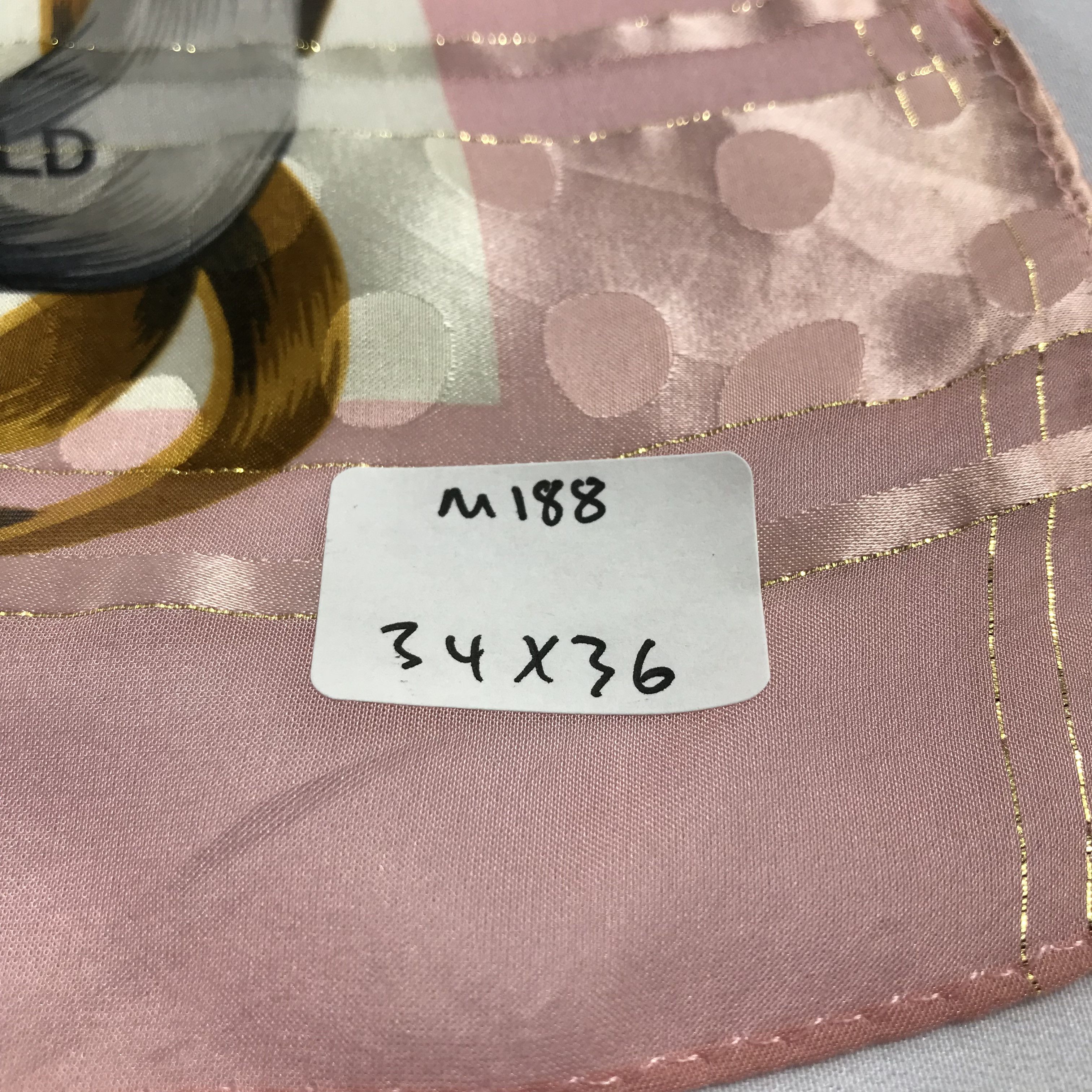 Karl Lagerfeld Vintage Karl Lagerfeld Slit Thread Silk Scarf M188 Size ONE SIZE - 7 Thumbnail
