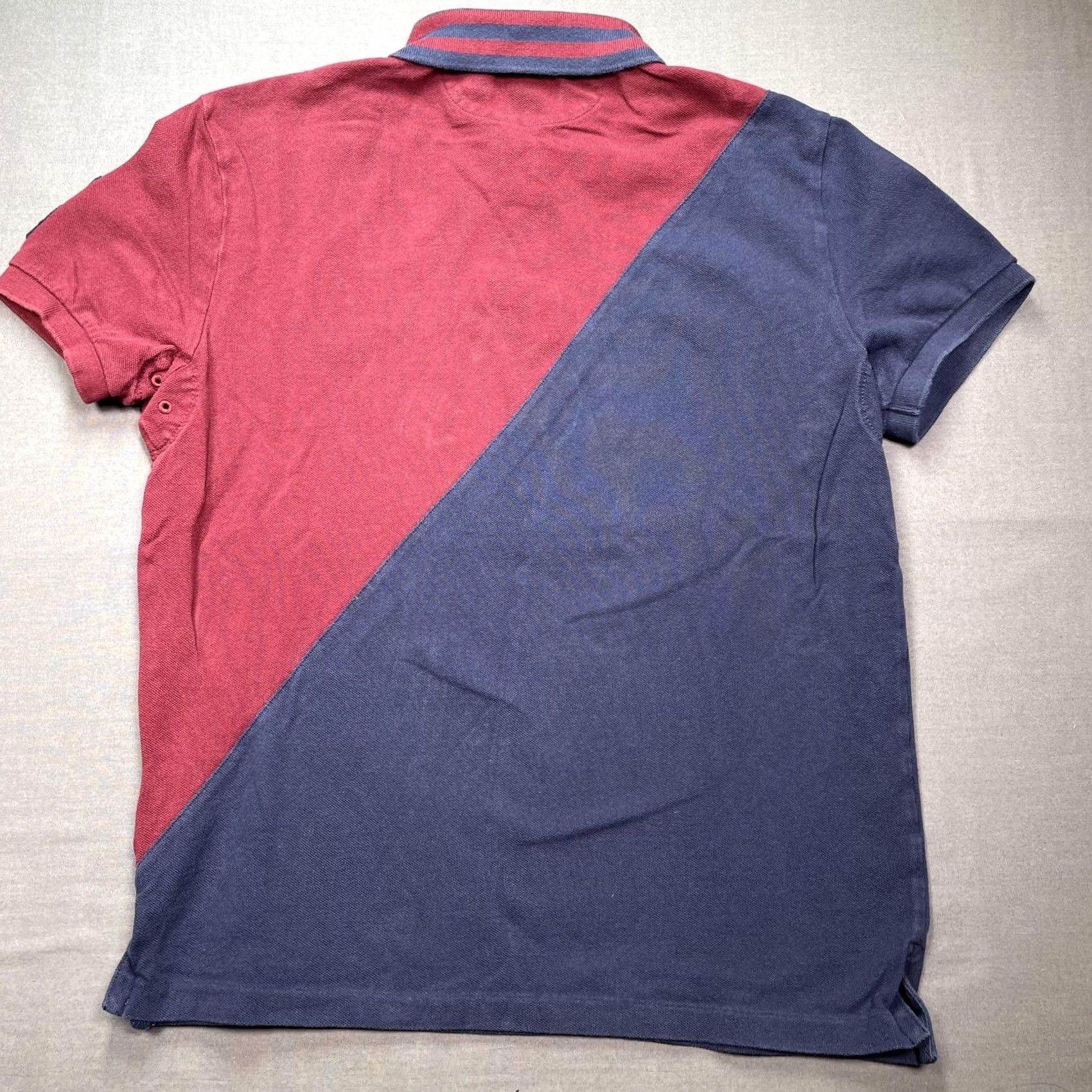 Polo Ralph Lauren Polo Ralph Lauren Polo Shirt Mens M Burgundy Colorblock Custom Slim Fit Size US M / EU 48-50 / 2 - 6 Thumbnail