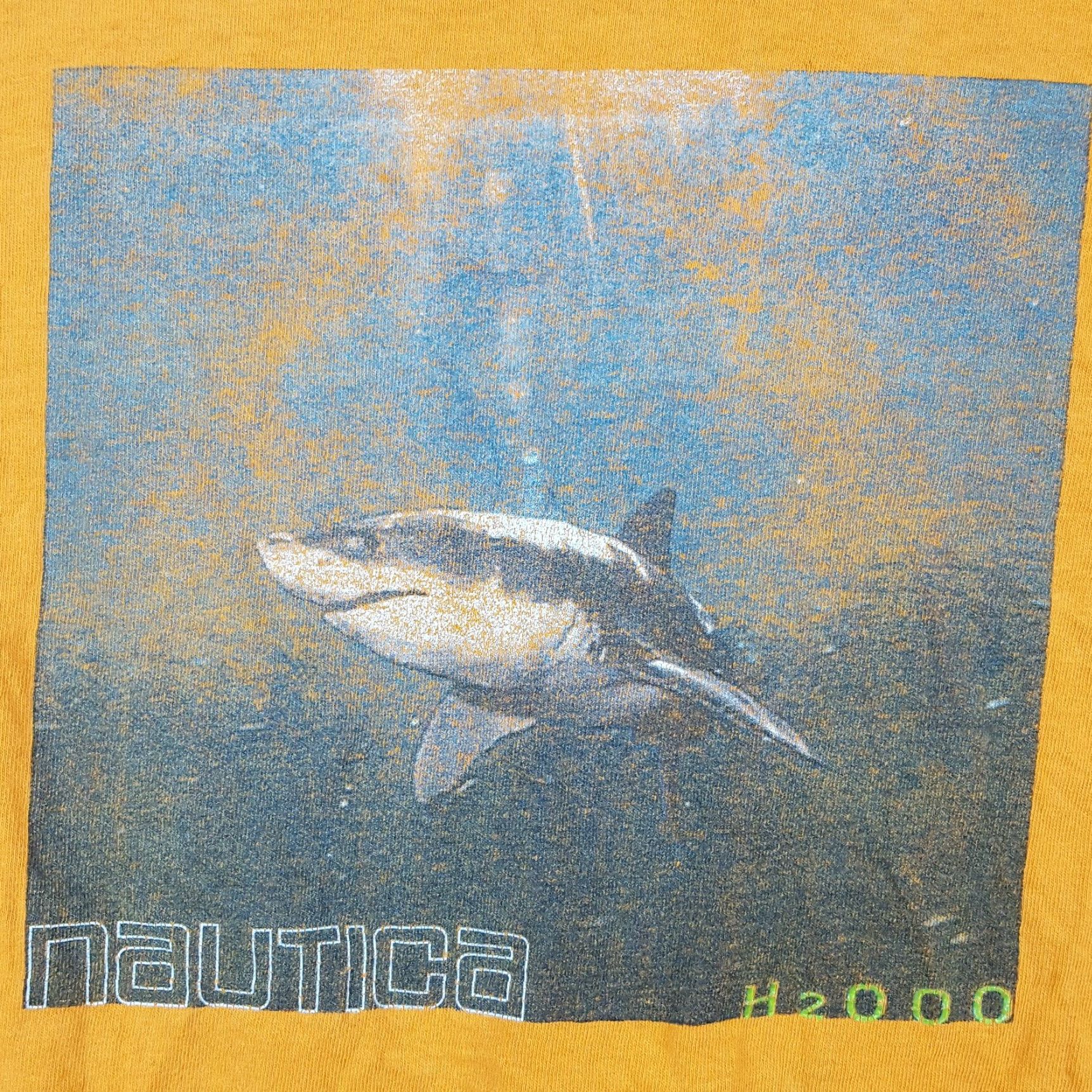 Nautica VINTAGE Nautica T-Shirt Men's Large Orange Y2K 2000 Shark Beach Grunge Retro Size US L / EU 52-54 / 3 - 6 Thumbnail