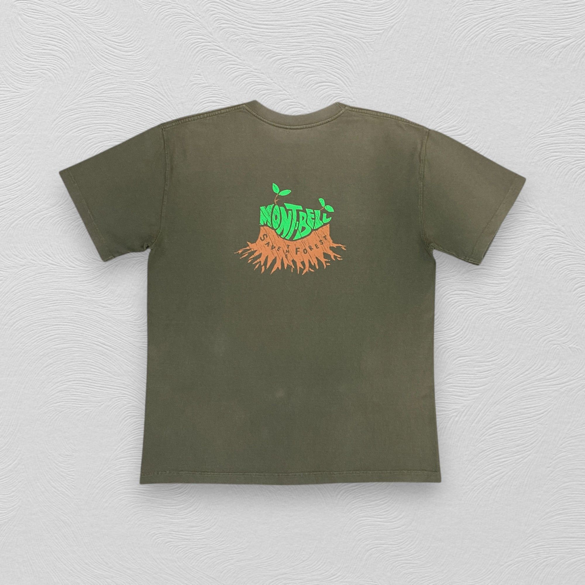 Japanese Brand Vintage Mont Bell Save The Forest Sun Faded Tshirt - J003 Size US M / EU 48-50 / 2 - 1 Thumbnail