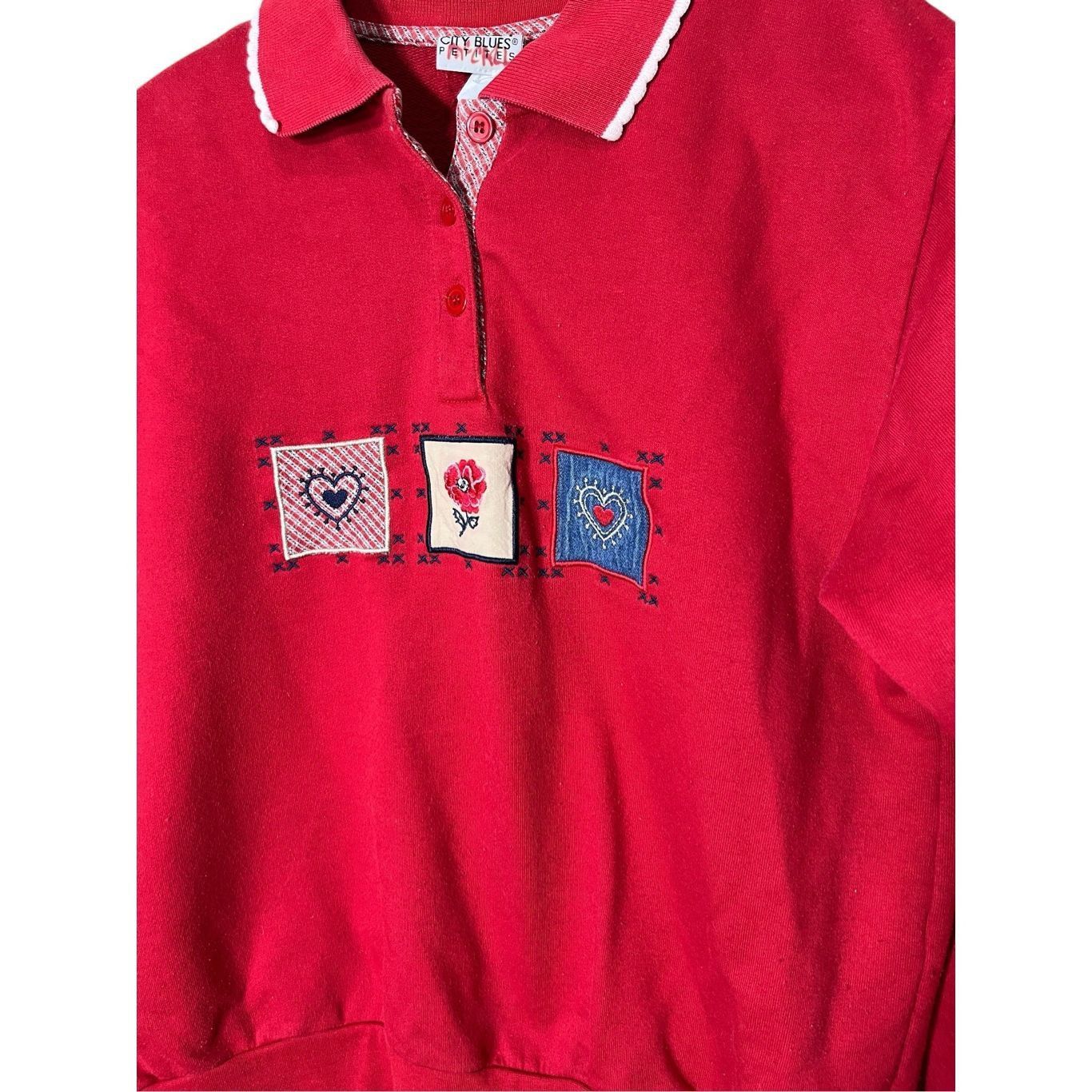 Other Koret City Blues Collared Pullover Sweatshirt Cotton Blend R Size S / US 4 / IT 40 - 2 Thumbnail