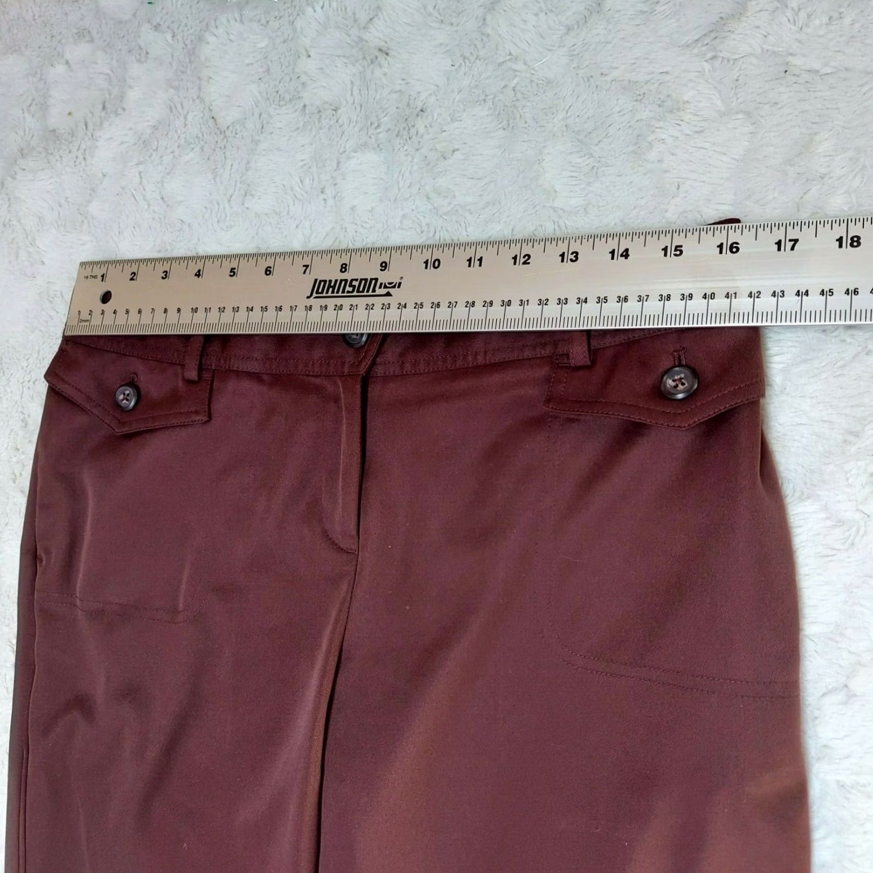 Izod IZOD Womens Golf Pants Size 8 Stretch Straight Leg Cropped Ankle Brown Size 30" / US 8 / IT 44 - 7 Thumbnail