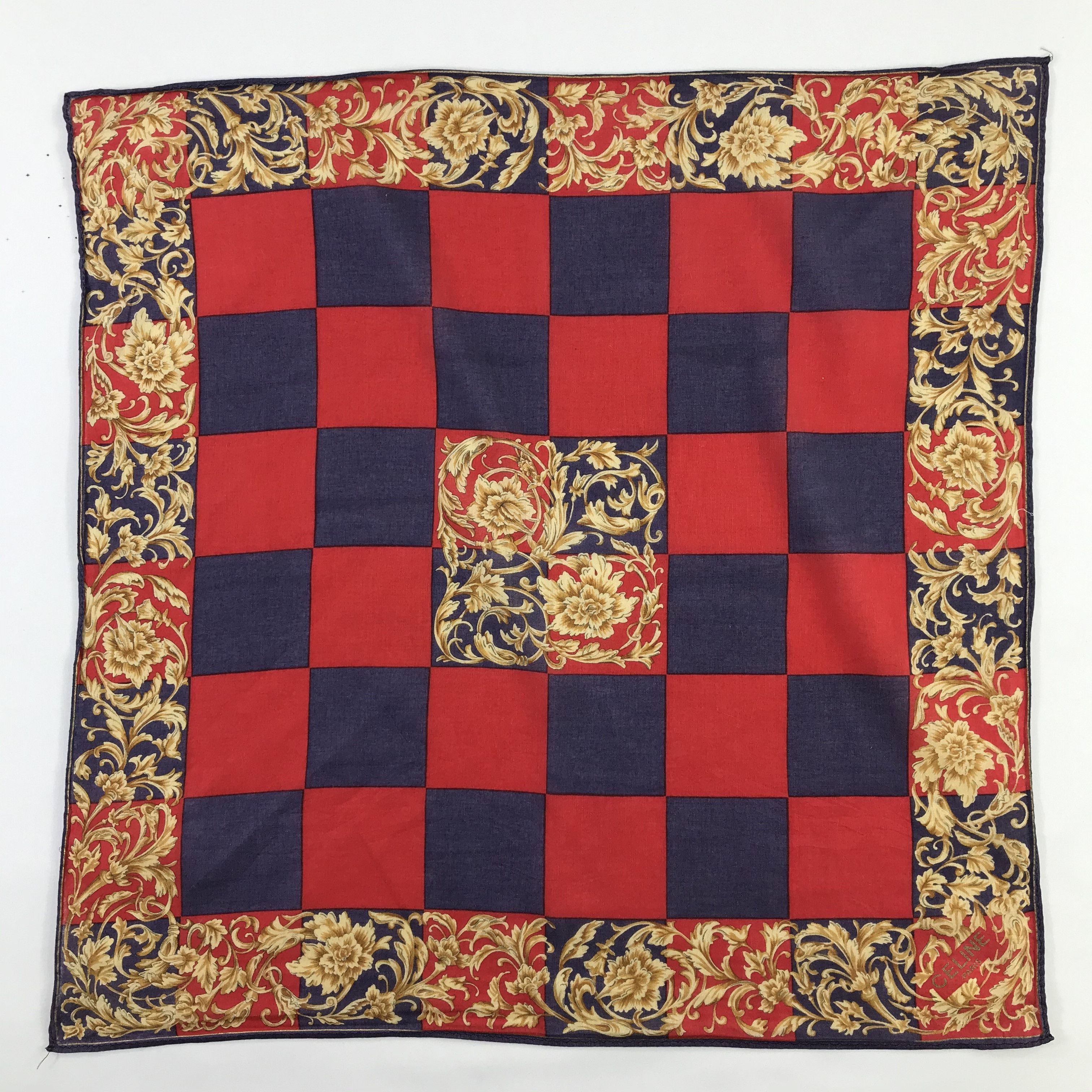 Celine × Vintage Celine Bandana / Handkerchief / Neckerchief - S620 Size ONE SIZE - 1 Thumbnail