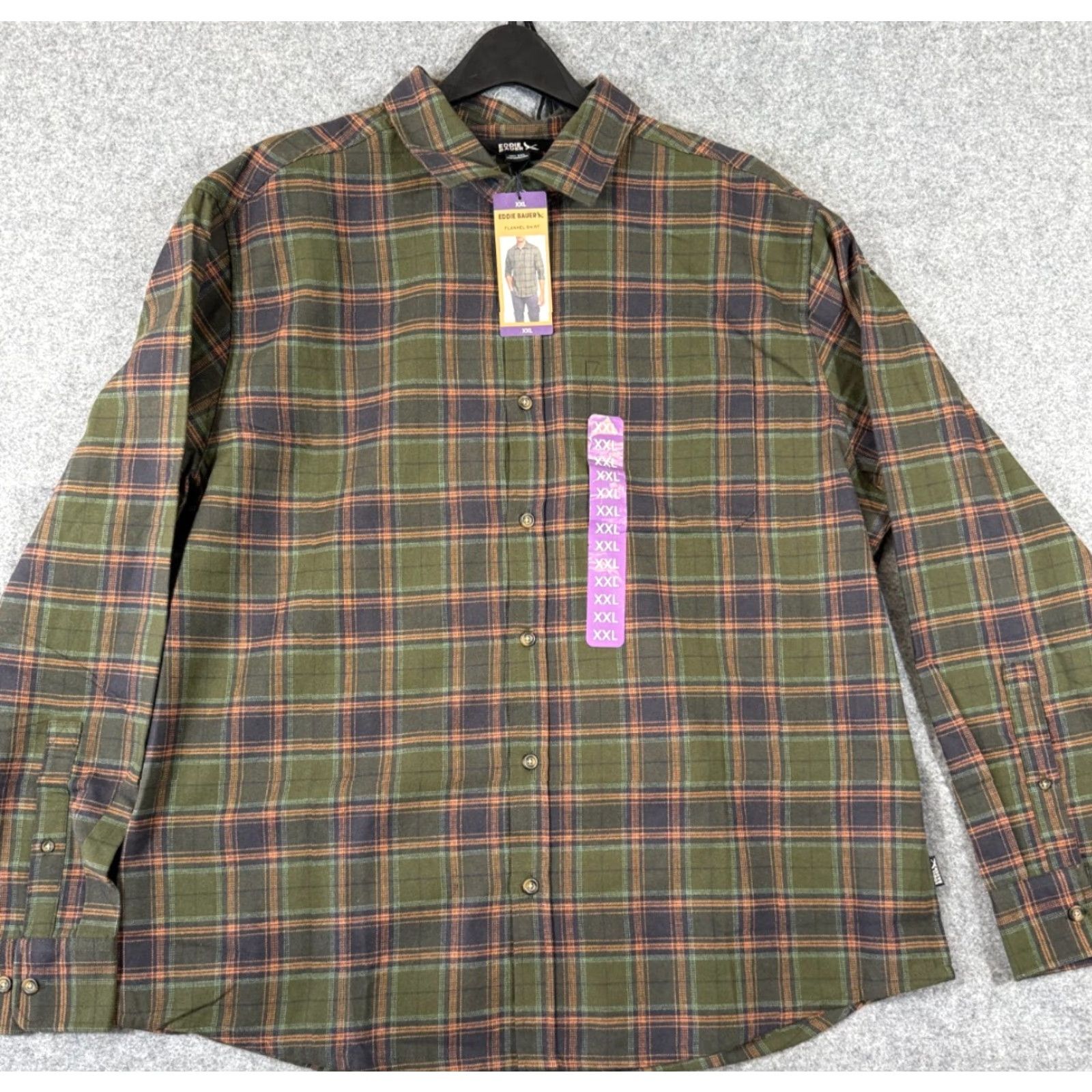 Eddie Bauer Eddie Bauer Flannel Shirt Mens 2XL Green Plaid Button-Up Long Sleeve NWT Size US XXL / EU 58 / 5 - 3 Thumbnail