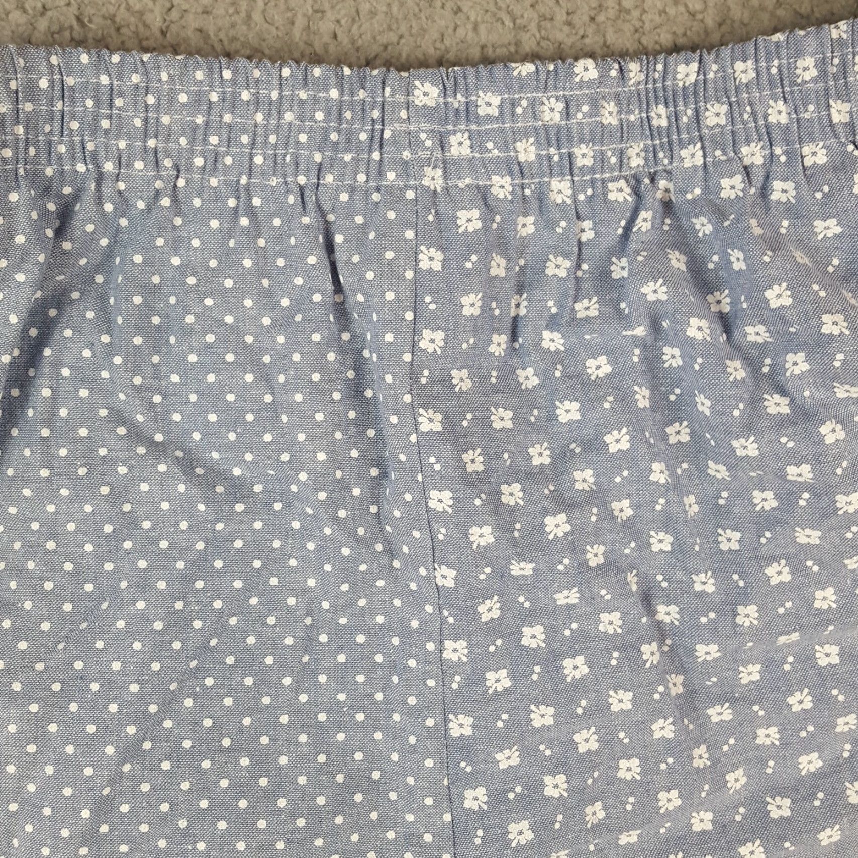 Vintage VINTAGE 80s Regal Polka Dot Flower High Waist Relaxed Paper Bag Shorts Women's XS Blue Size 26" / US 2 / IT 38 - 4 Thumbnail