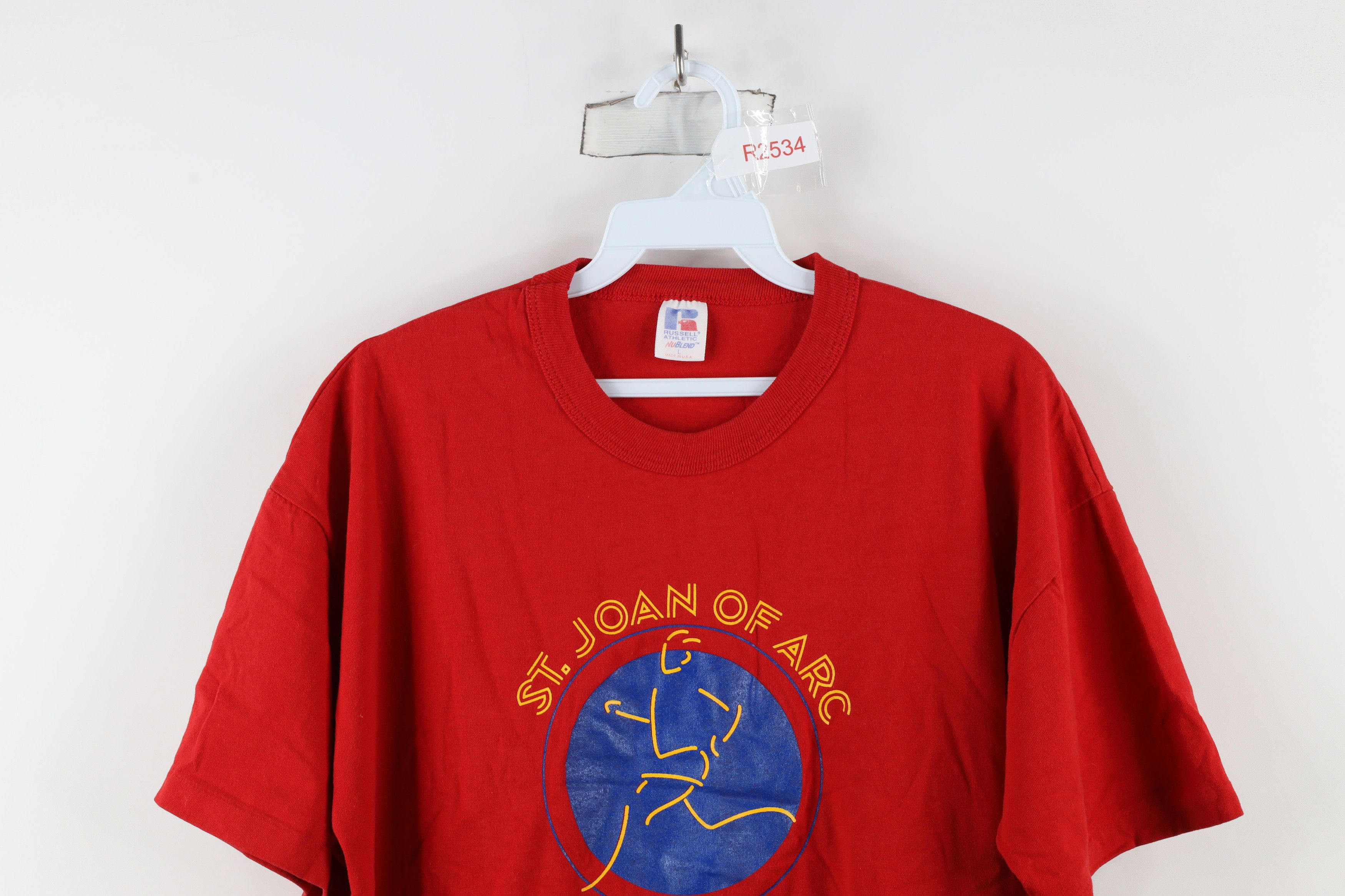 Russell Athletic × Vintage Vintage 90s Russell Athletic Arc Cross Country T-Shirt USA Size US L / EU 52-54 / 3 - 2 Thumbnail